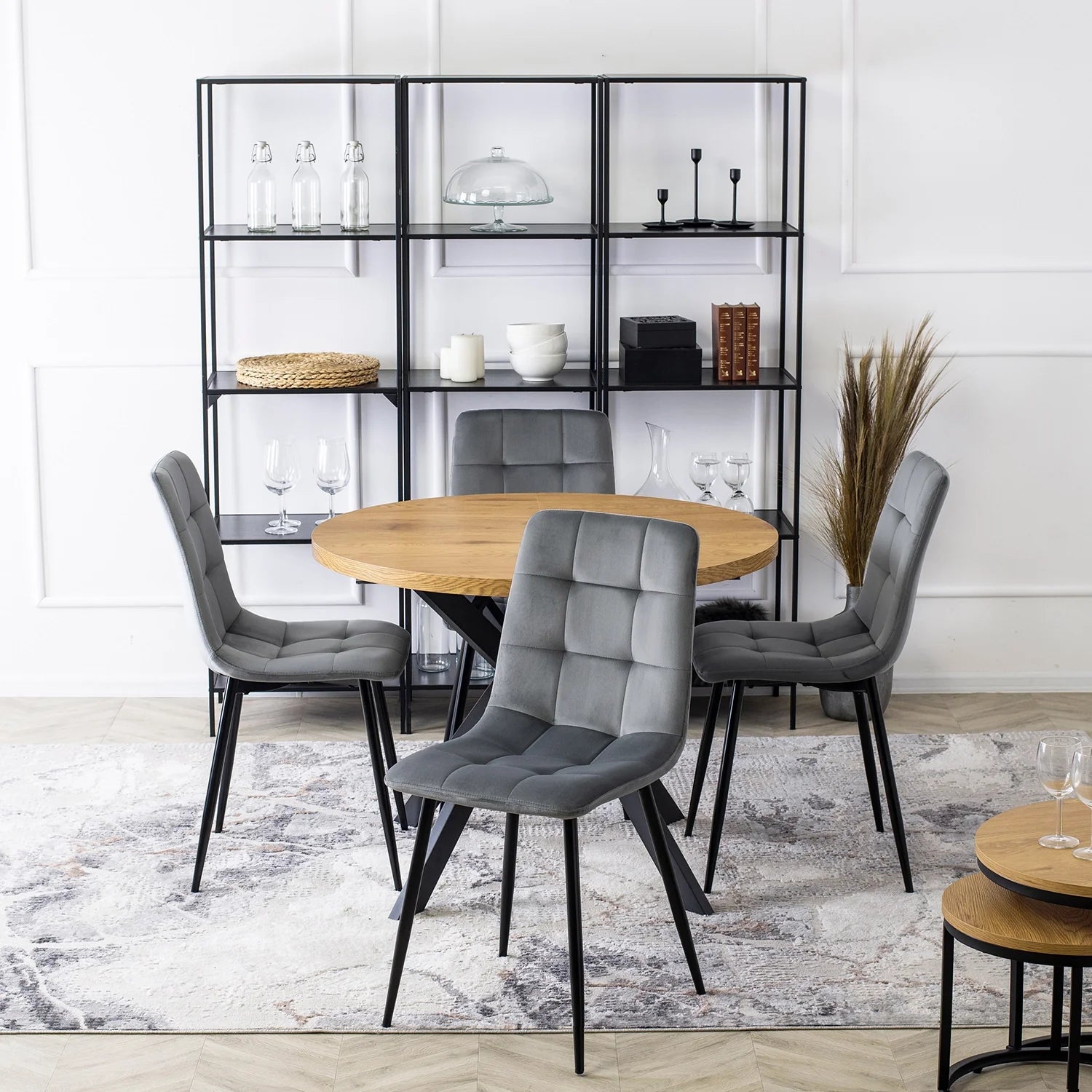 Elite PERU Grey Velvet Chair – Modern Elegance & Supreme Comfort