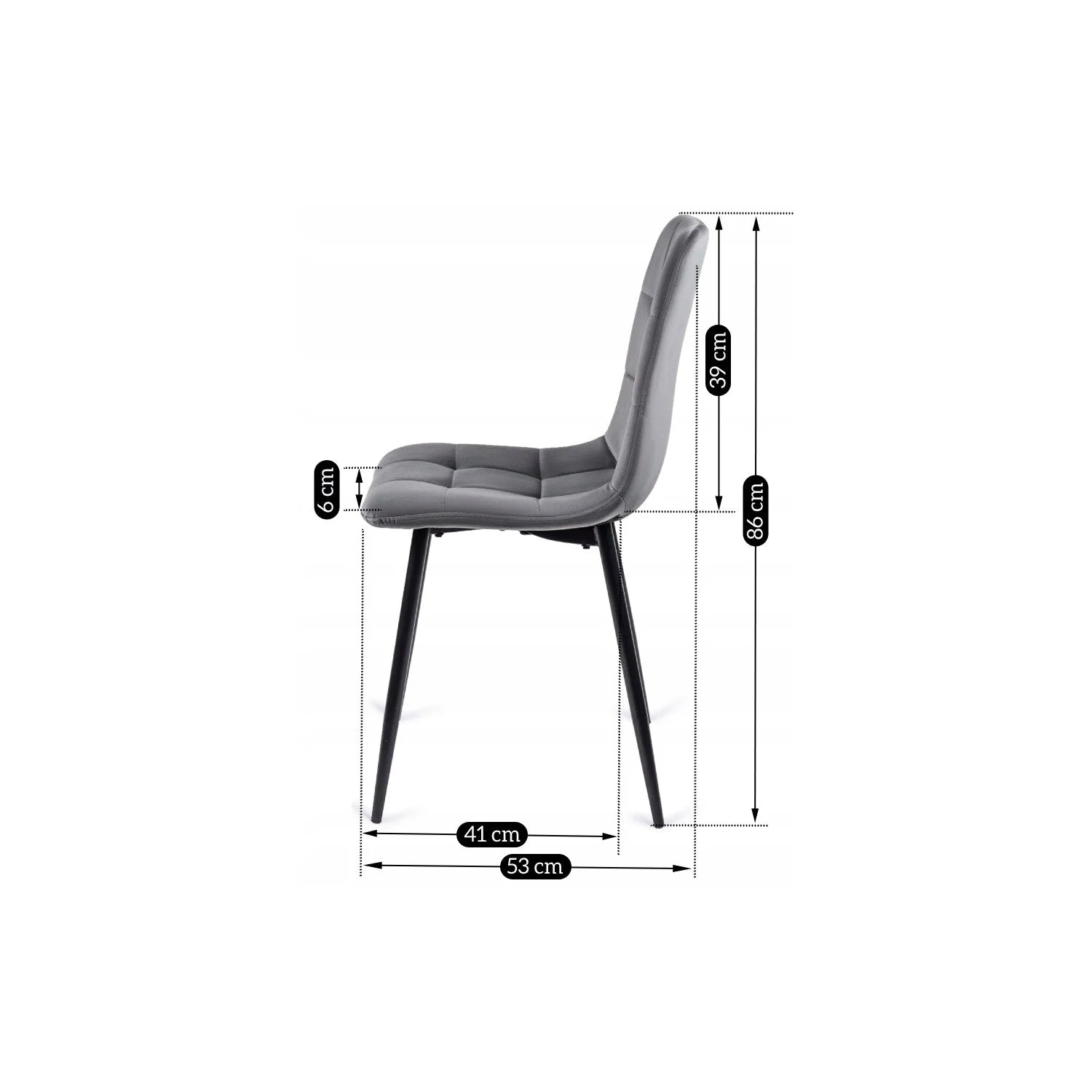 Elite PERU Grey Velvet Chair – Modern Elegance & Supreme Comfort