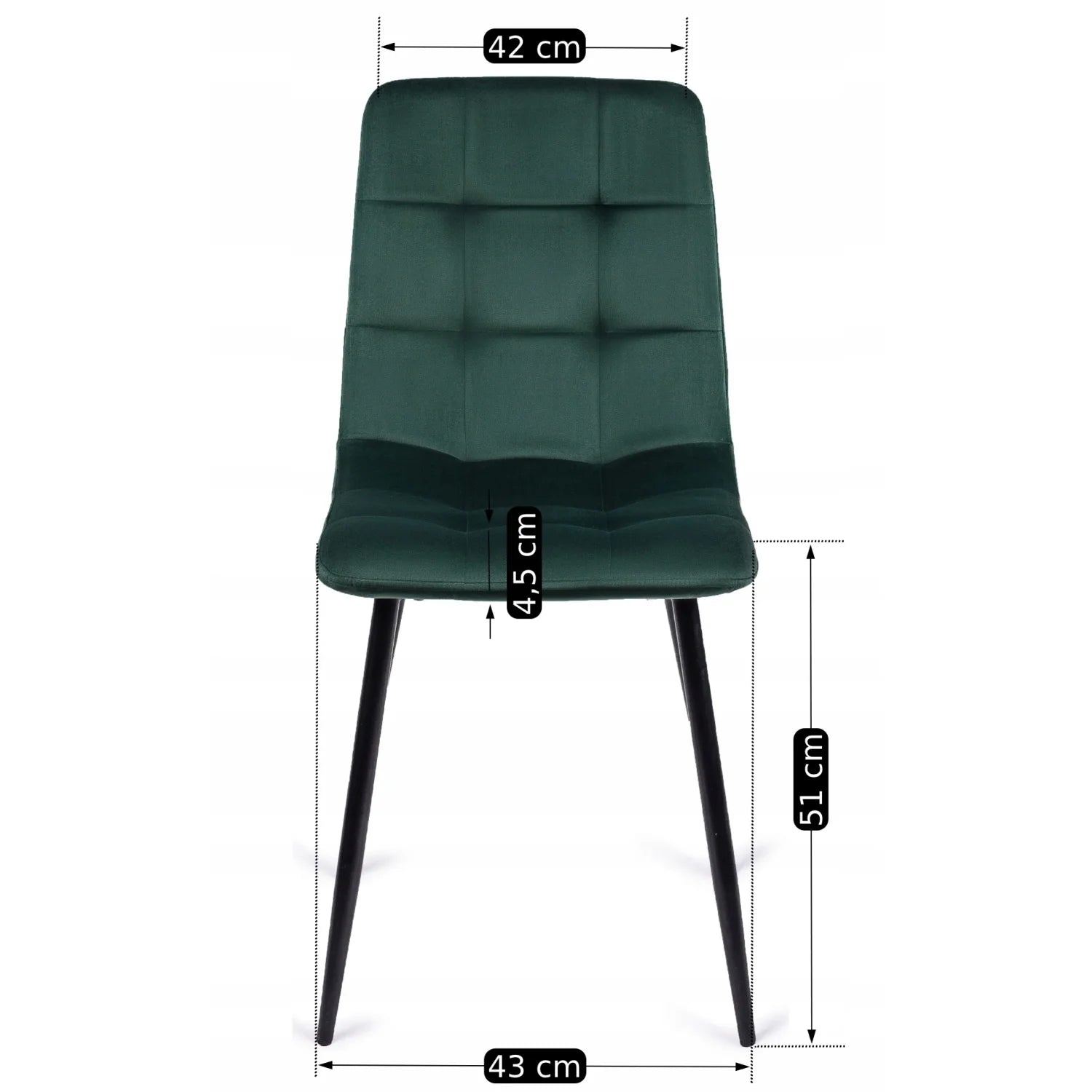 Elite PERU Green Velvet Chair – A Stylish Touch of Elegance