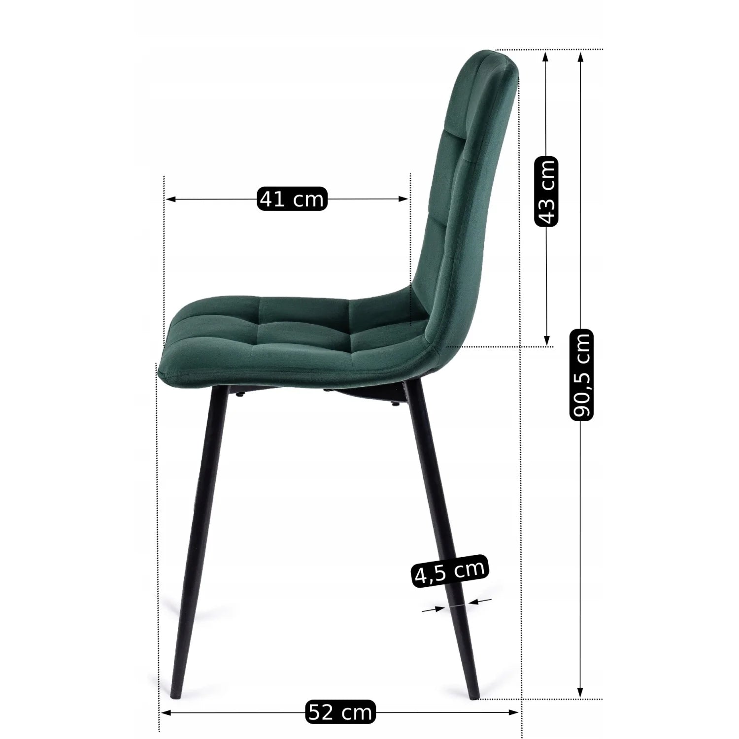 Elite PERU Green Velvet Chair – A Stylish Touch of Elegance