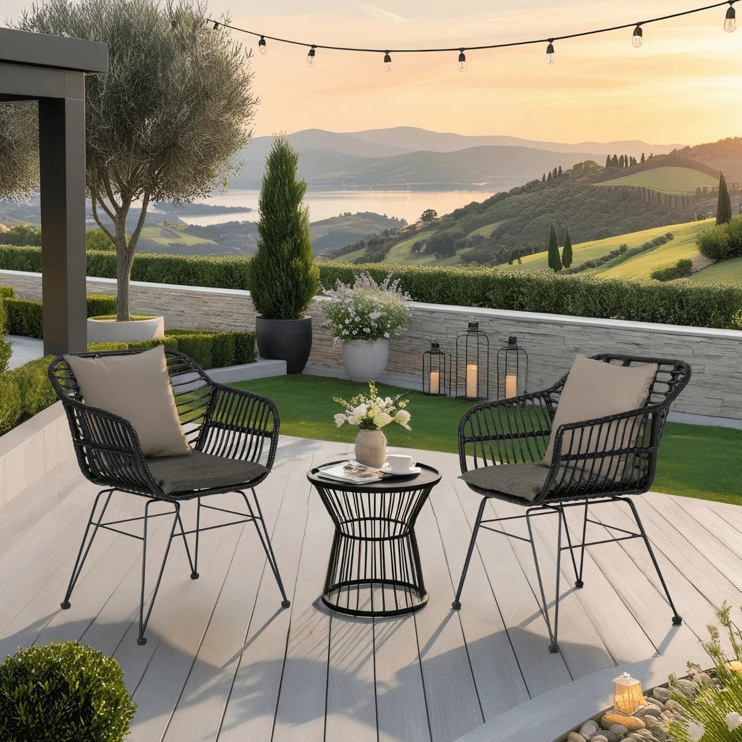 Elite MUSA Black Rattan Chair – A Blend of Style and Comfort