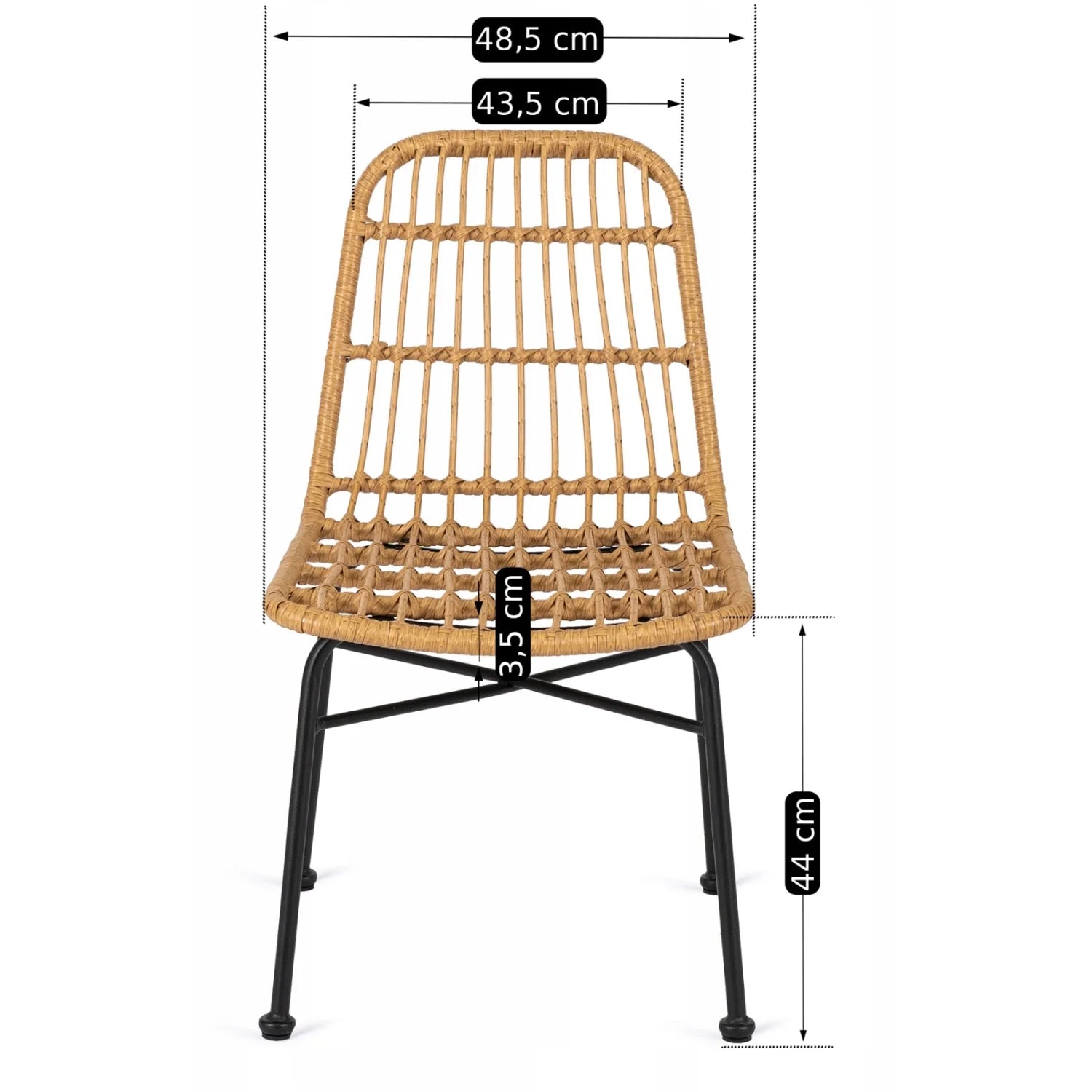 Elite WALDI Oak Rattan Chair – A Natural Touch for Any Space