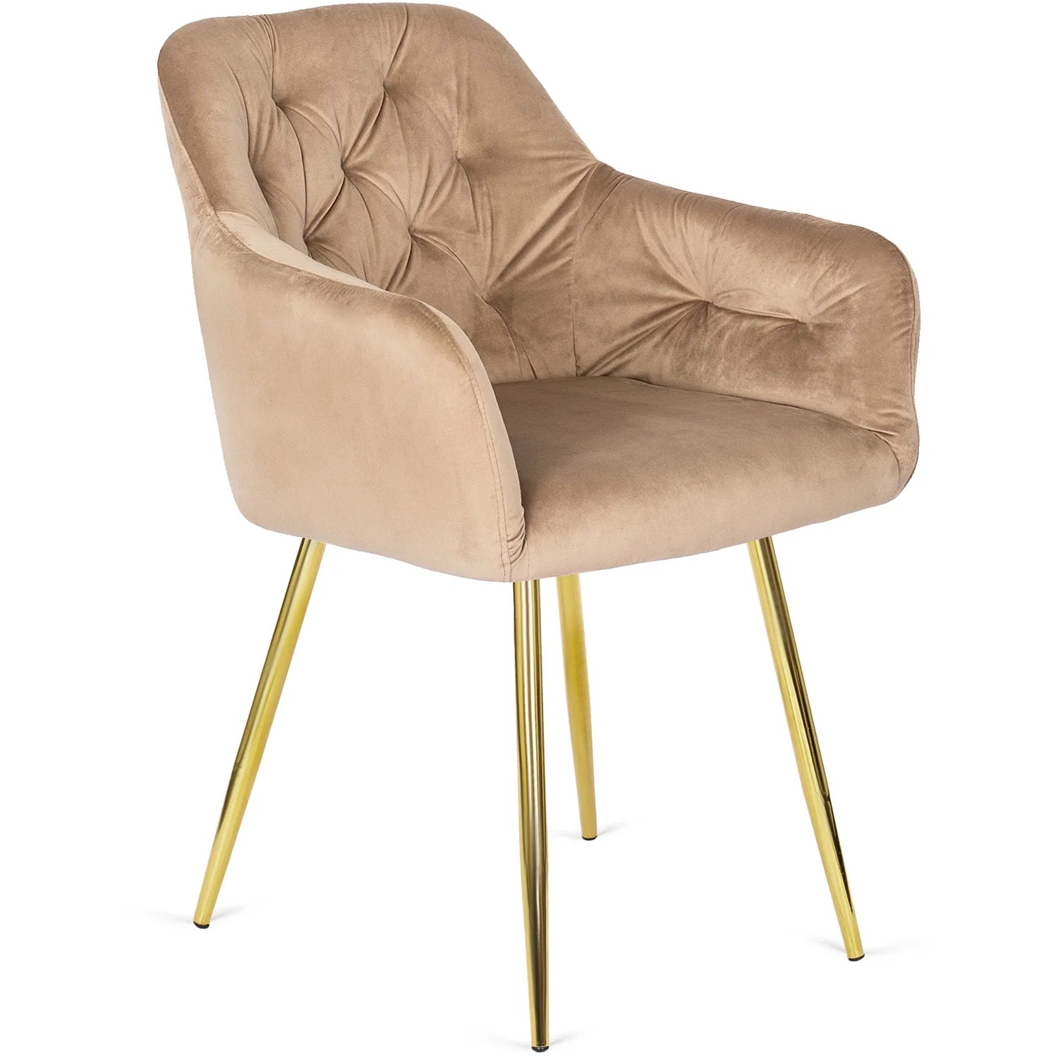 Elite RAYA Beige Velvet Chair – A Touch of Luxury