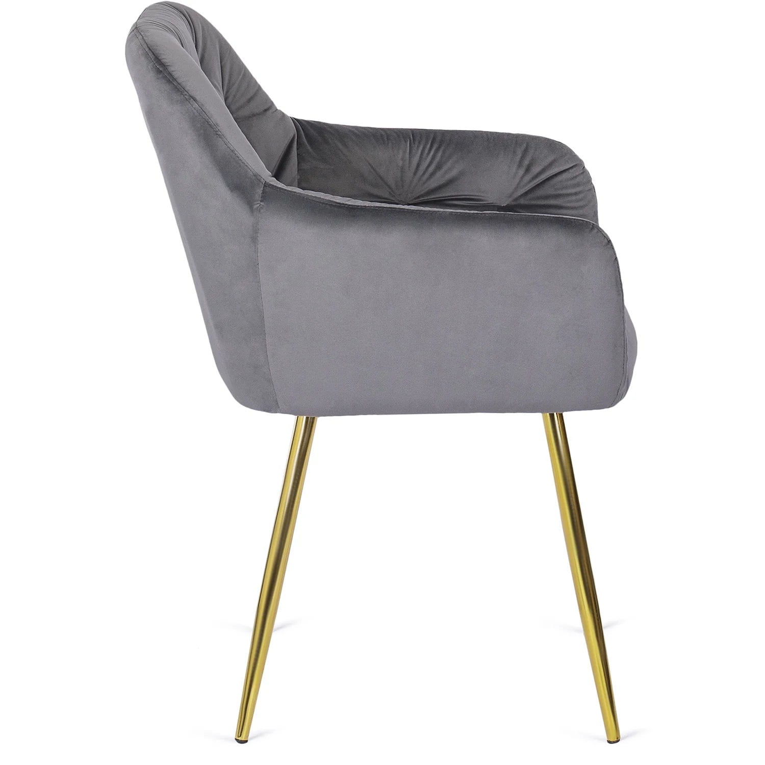 Elite RAYA Grauer Samtstuhl – Eleganz trifft Komfort