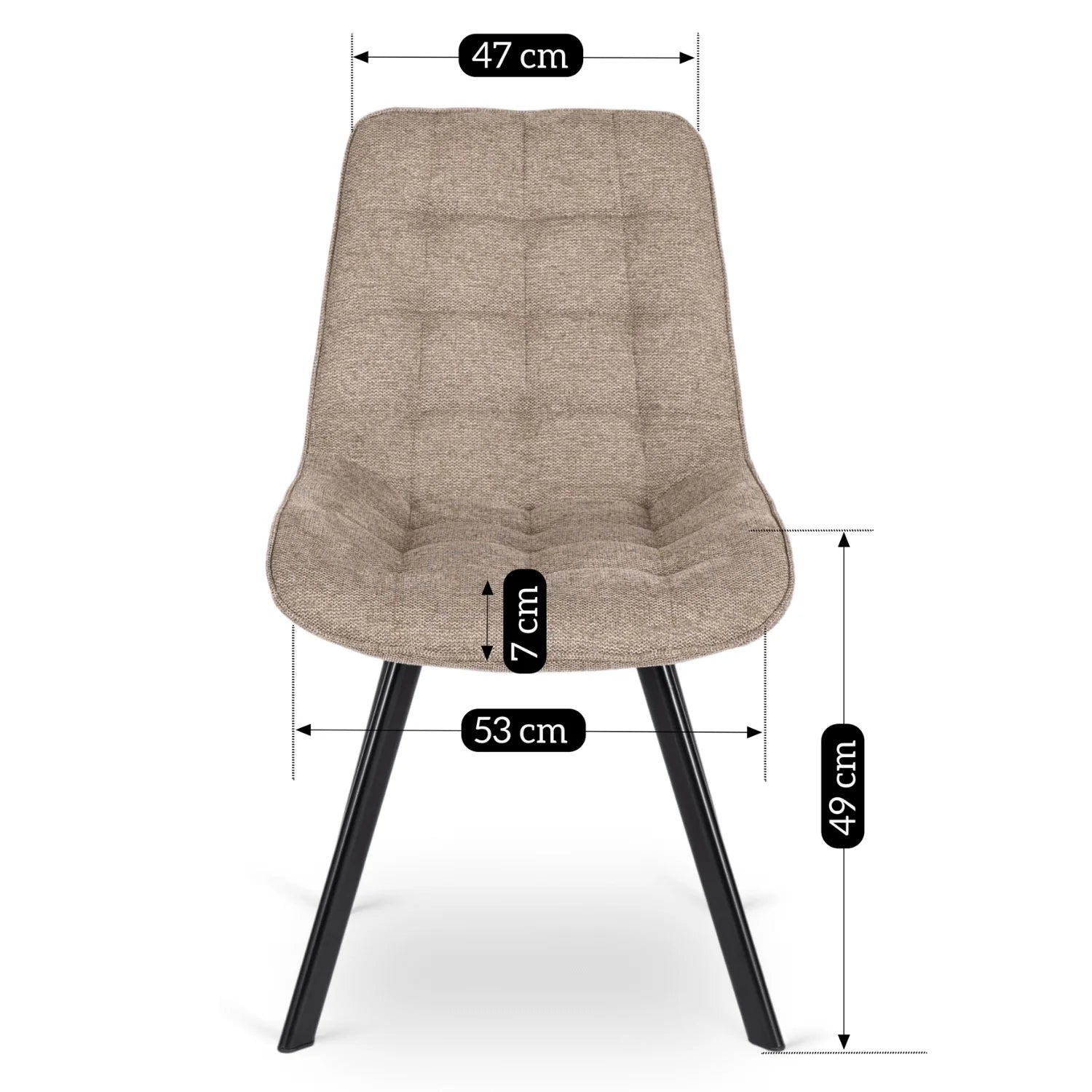 Elite RICK 2 Beige Upholstered Chair – A Blend of Comfort and Elegance