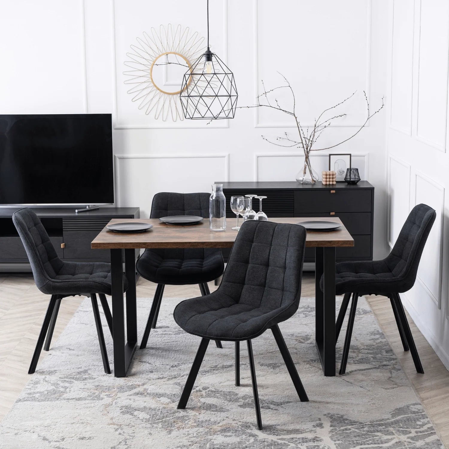 RICK 2 Black Upholstered Chair – A Perfect Blend of Style and Comfort