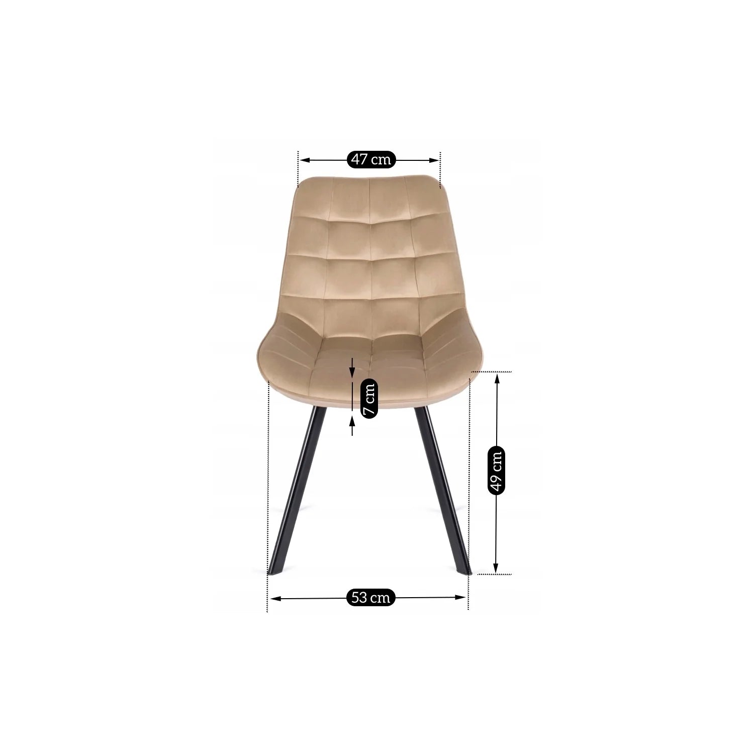 Elite RICK Beige Samtstuhl – Zeitlose Eleganz und Komfort