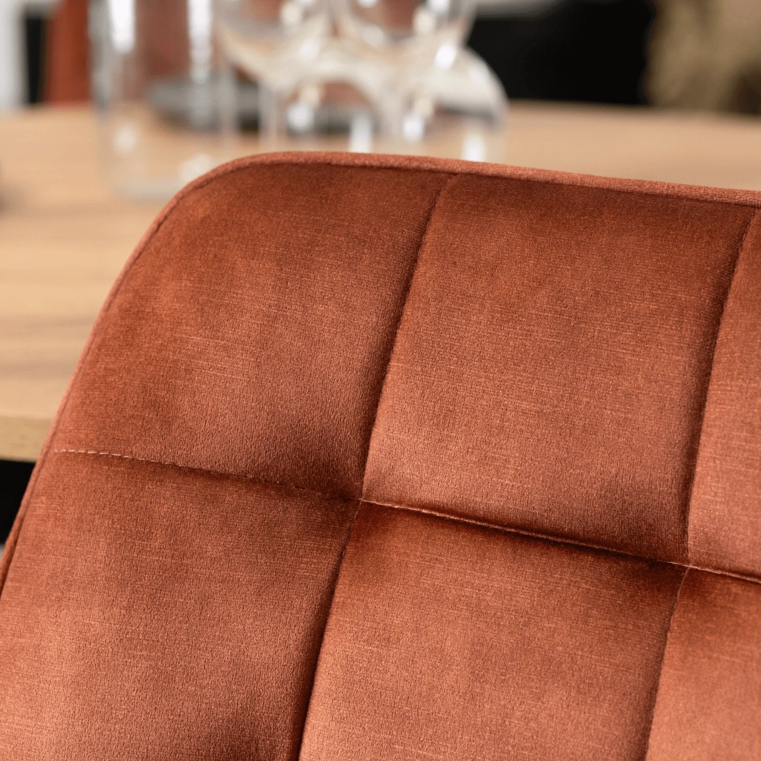 Elite RICK Rust Velvet Chair – A Statement of Elegance and Comfort