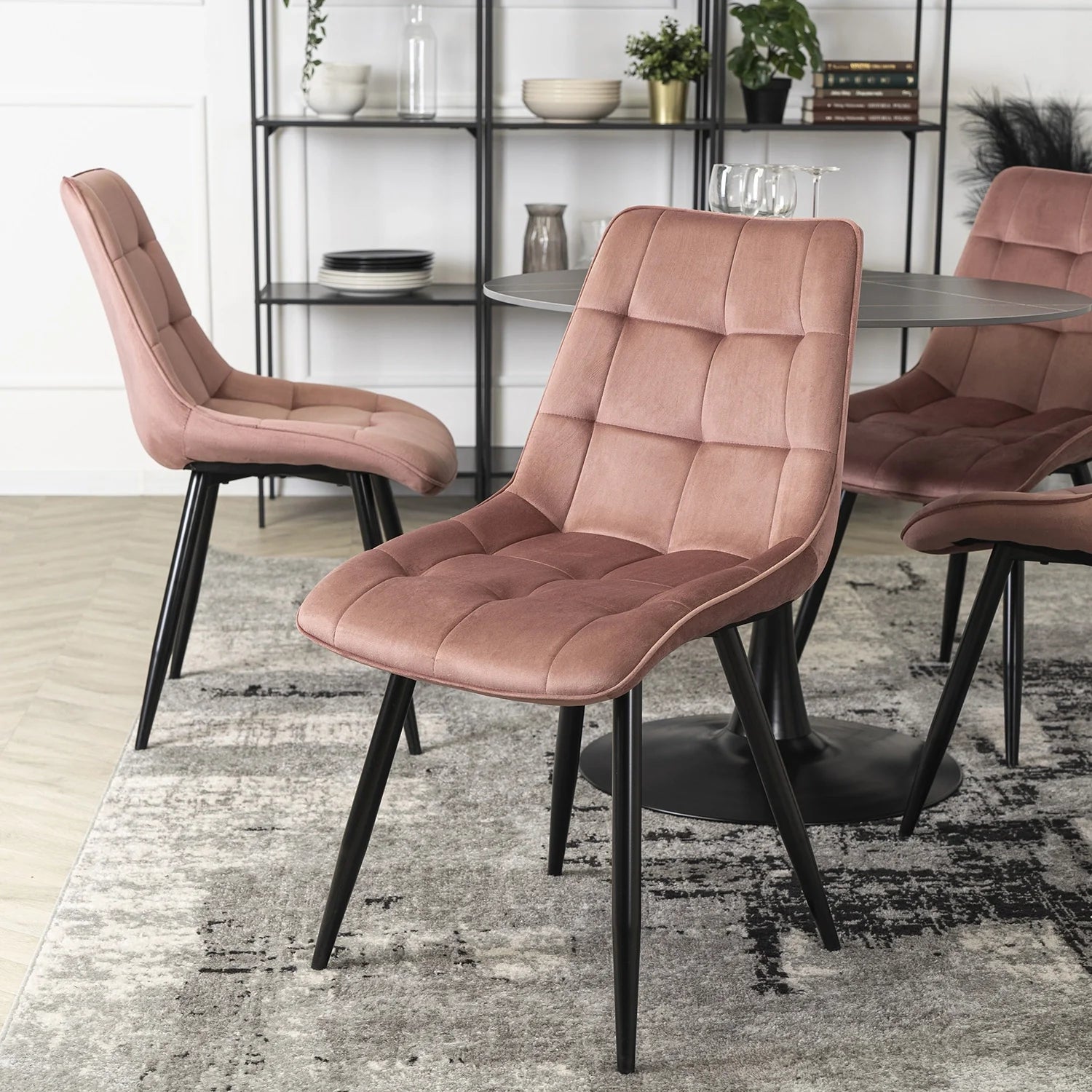 Elite RIO Pink Velvet Chair – Elegance Meets Modern Comfort