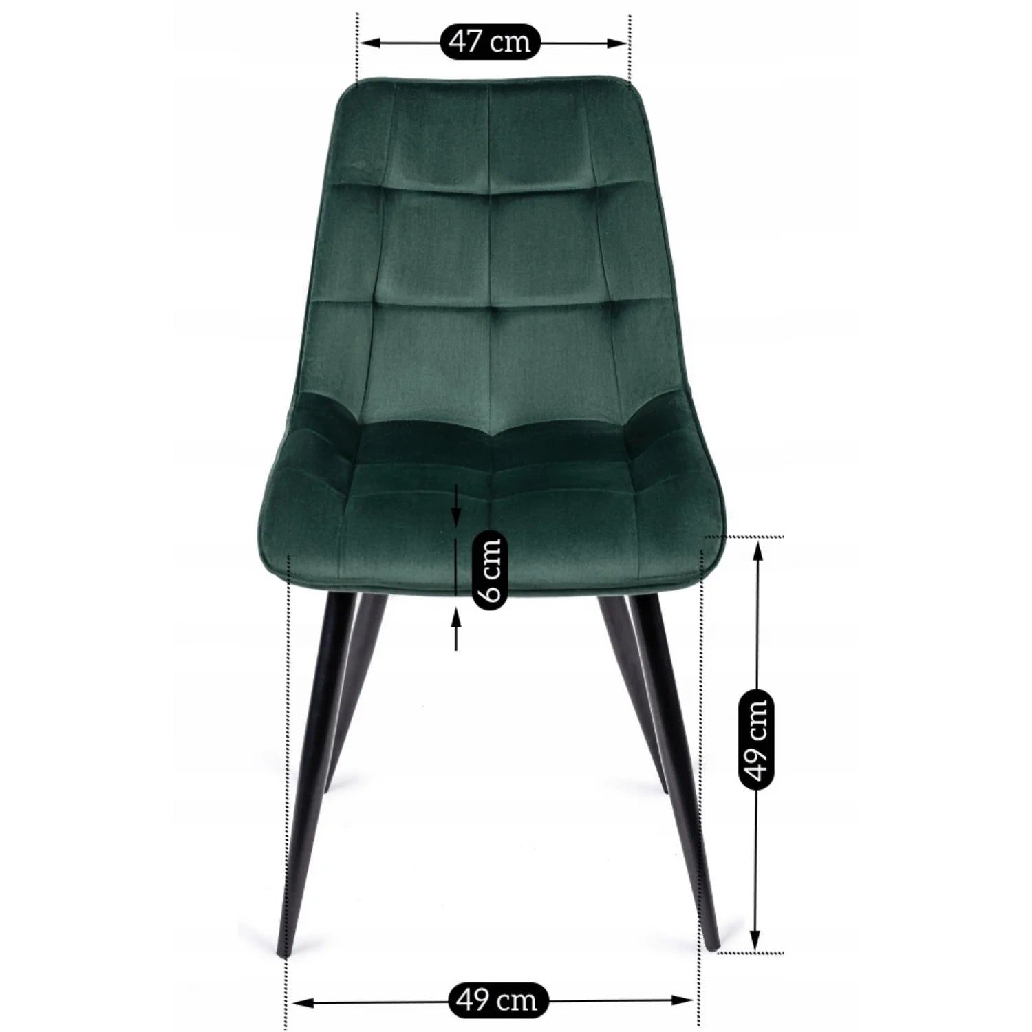 Elite RIO Grüner Samtstuhl – Eine Fusion aus Komfort und Stil