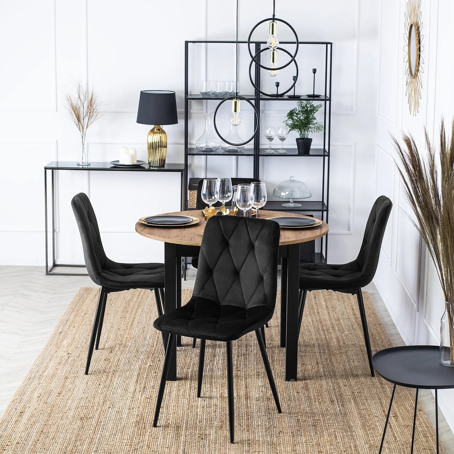 Elite ROBIN Black Velvet Chair – A Timeless Statement of Elegance and Comfort