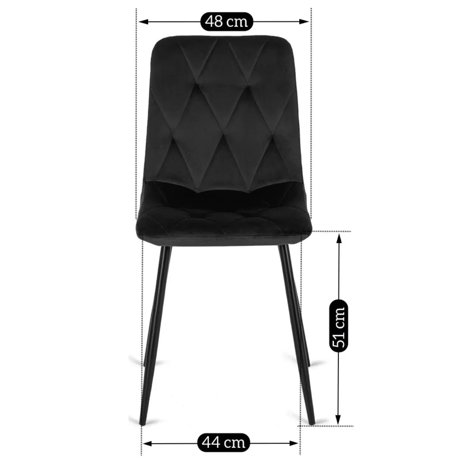 Elite ROBIN Black Velvet Chair – A Timeless Statement of Elegance and Comfort