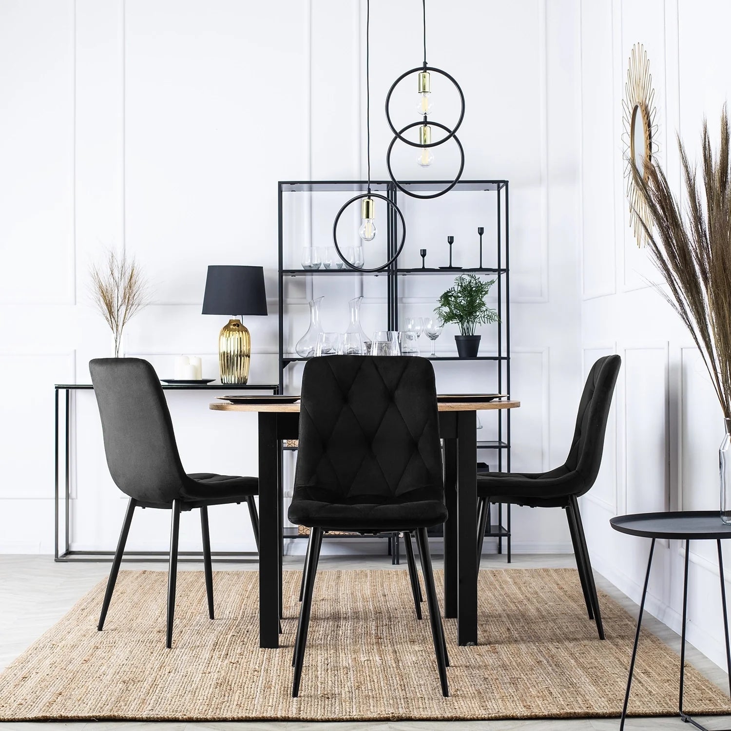 Elite ROBIN Black Velvet Chair – A Timeless Statement of Elegance and Comfort