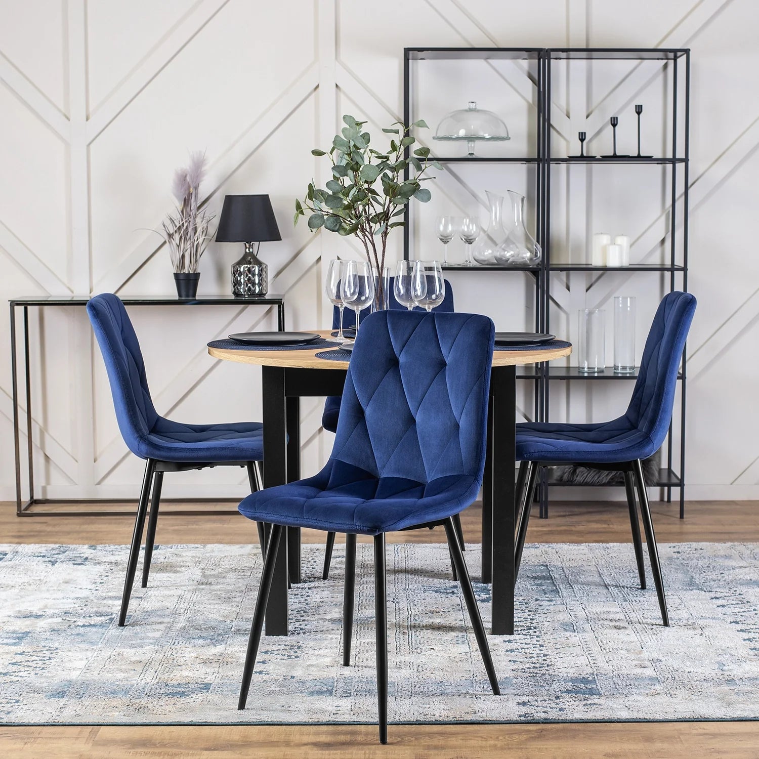 Elite ROBIN Navy Blue Velvet Chair – A Statement of Sophistication and Comfort