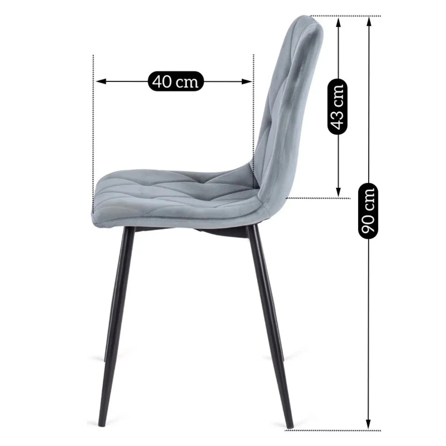 Elite ROBIN Grey Velvet Chair – A Fusion of Elegance and Comfort