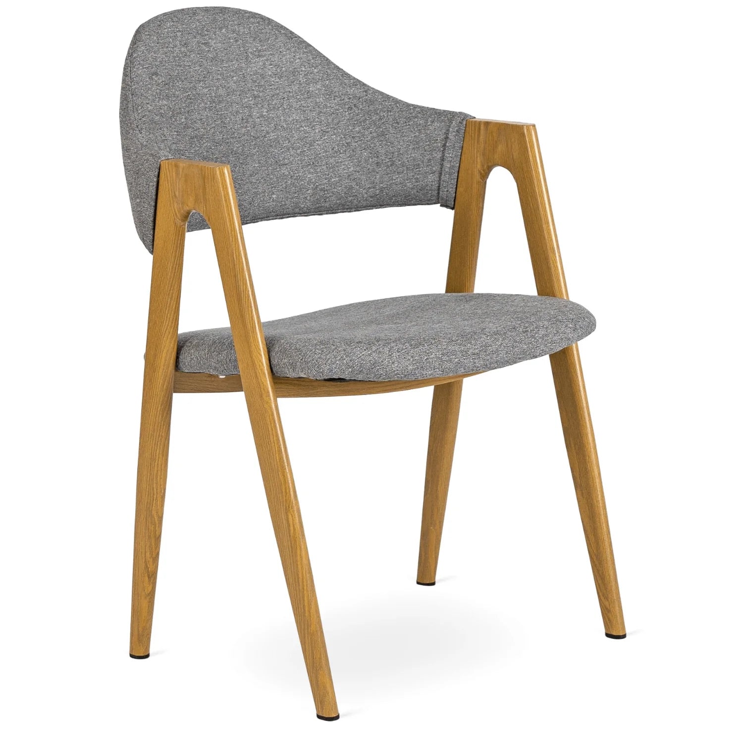 Elite RUIZ Chair – Gray Fabric & Golden Oak Frame
