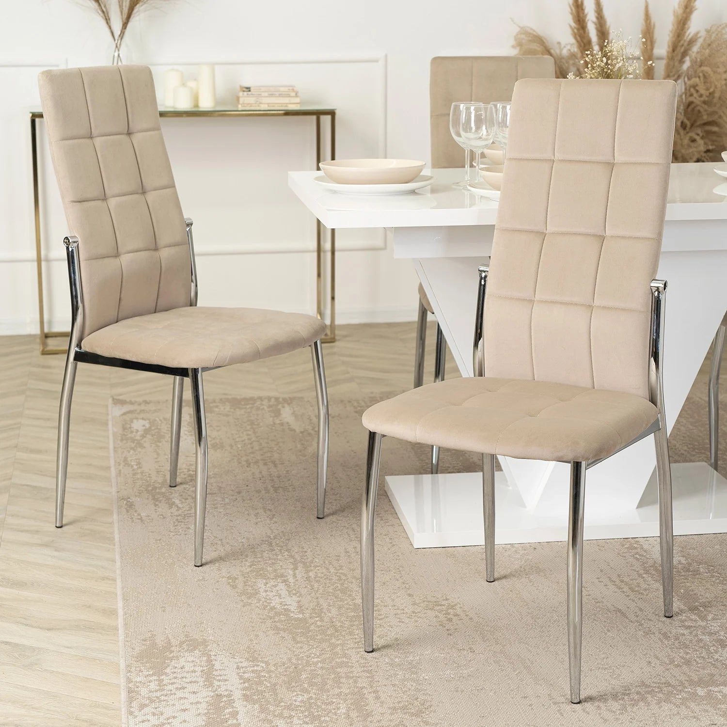 Elite MOLLY Chair – Beige Velvet