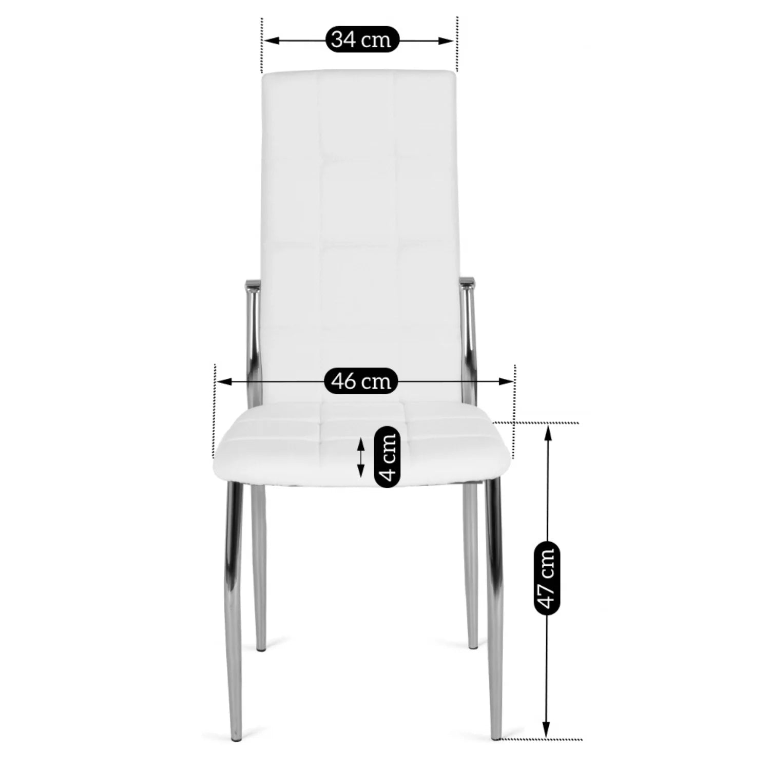 Elite MOLLY Chair – White Faux Leather