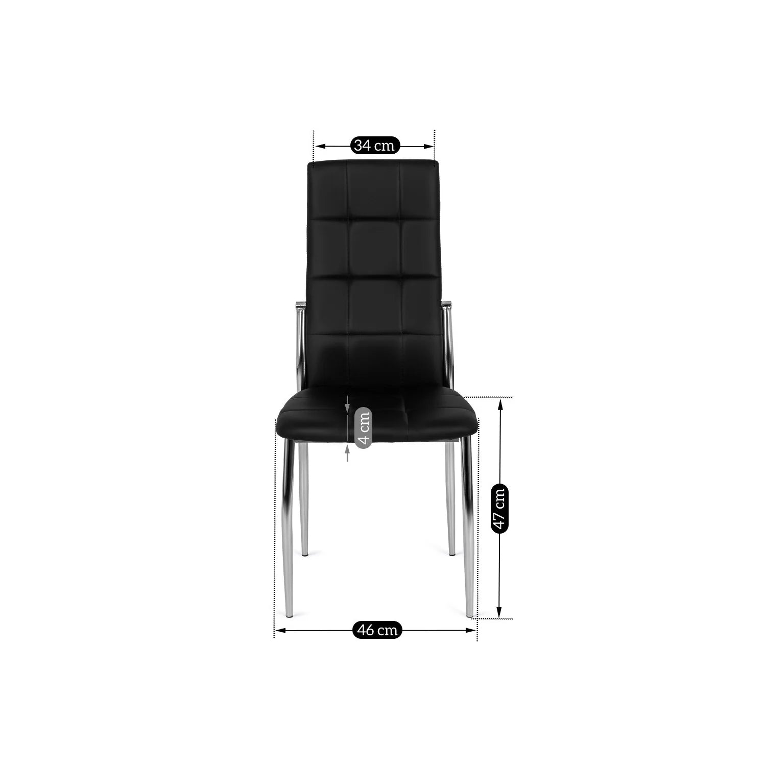 Elite MOLLY Chair – Black Eco-Leather