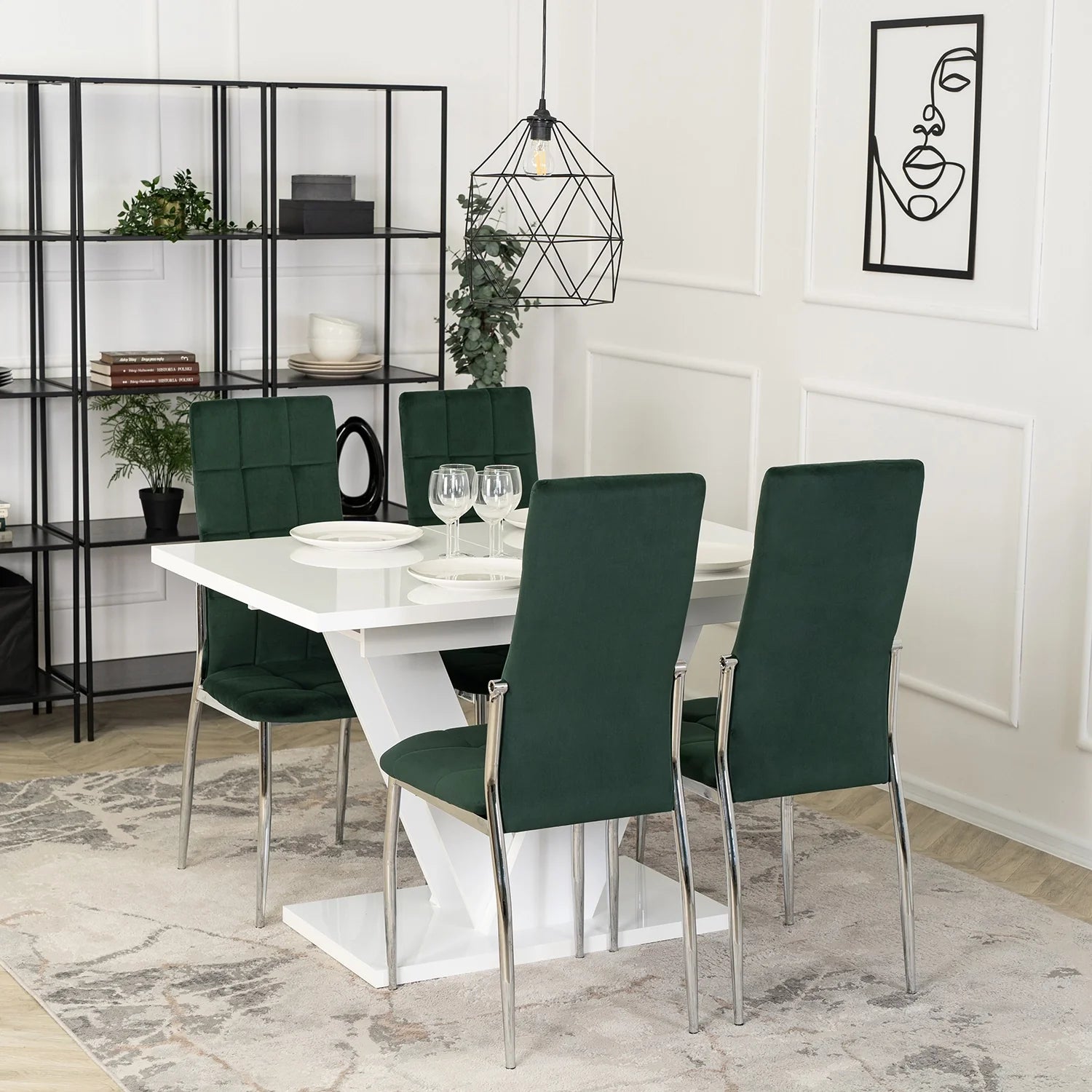 Elite MOLLY Stuhl – Grüner Samt