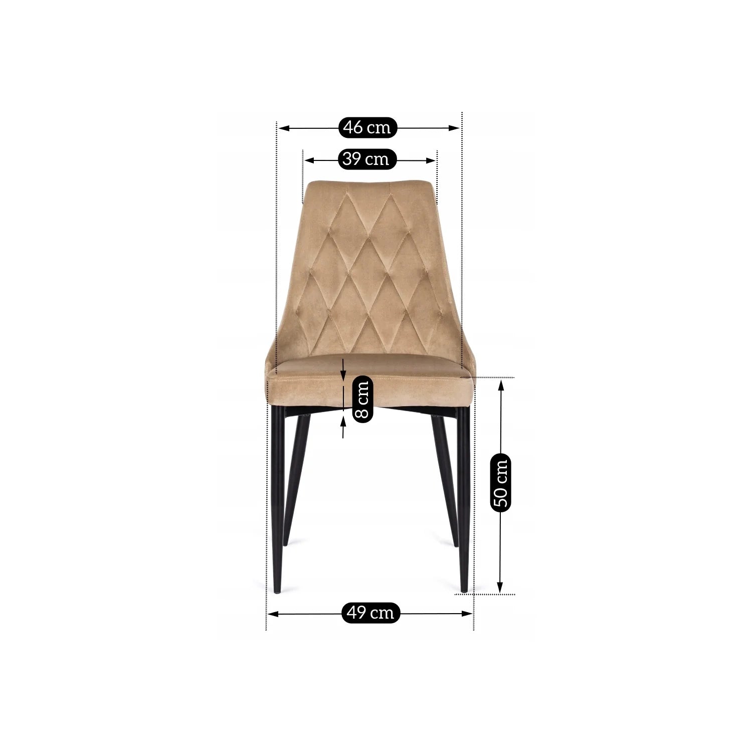 Elite CORK Beige Velvet Chair – Timeless Elegance for Your Interior