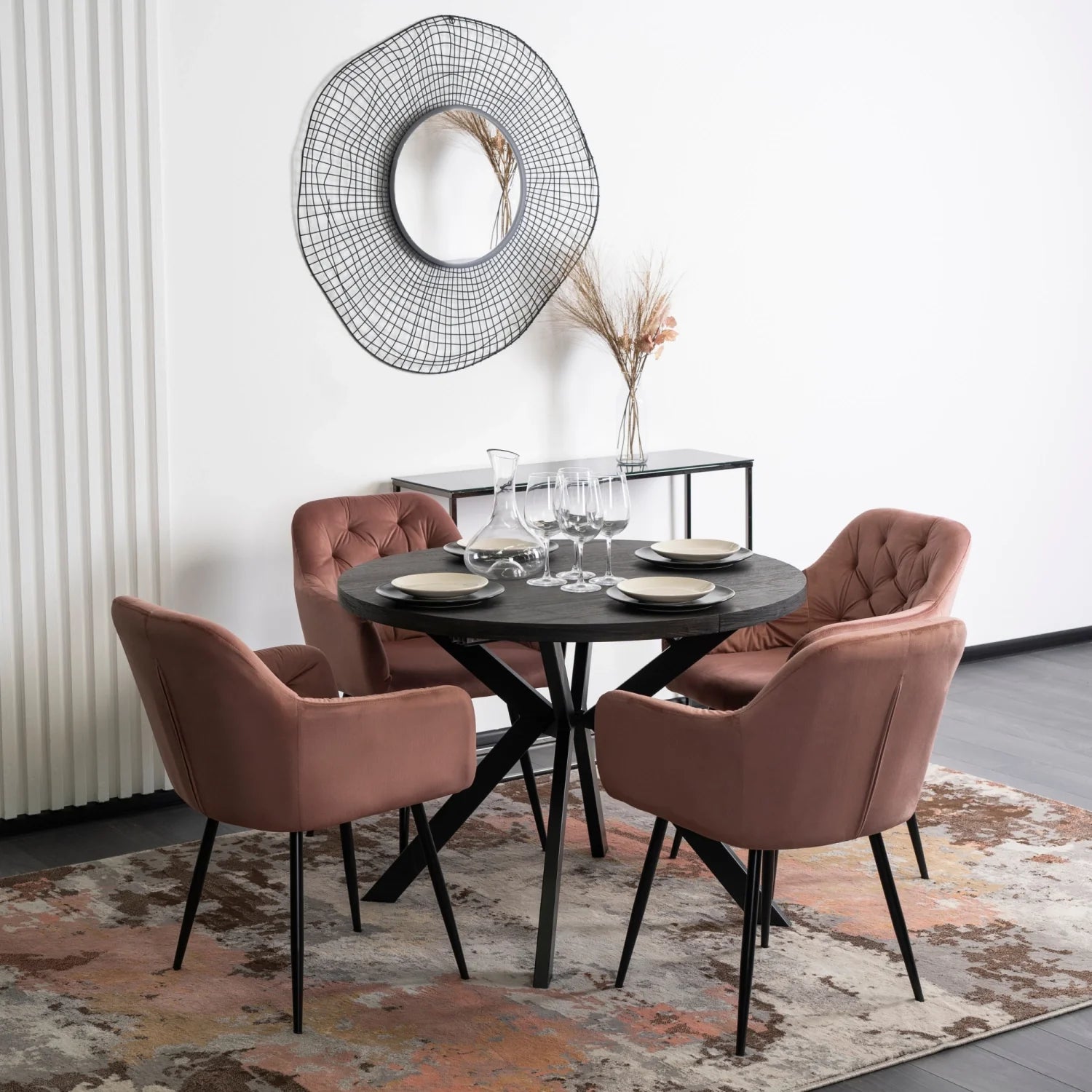 Elite VIKI Pink Velvet Chair – A Touch of Elegance & Comfort