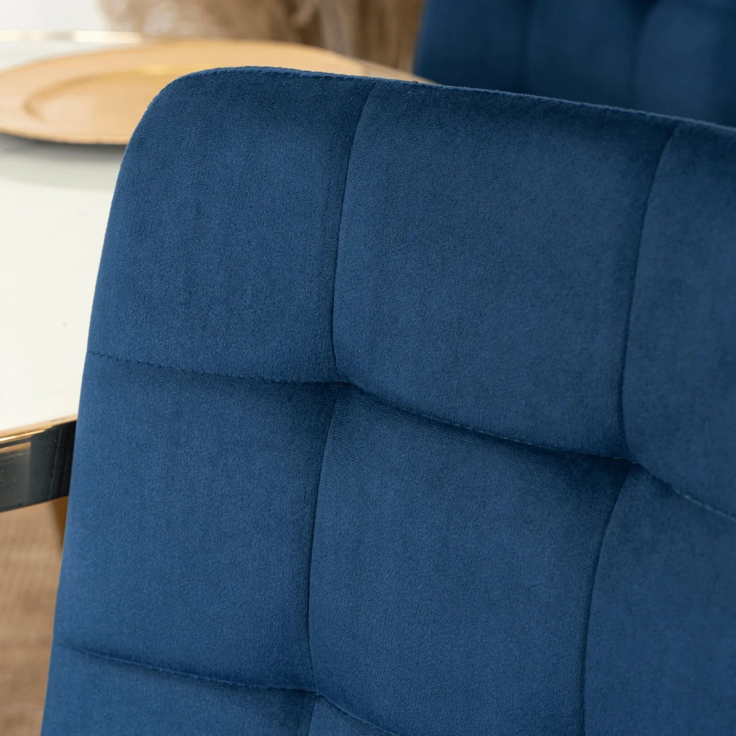 Elite YORK Navy Blue Velvet Chair – A Statement of Modern Luxury