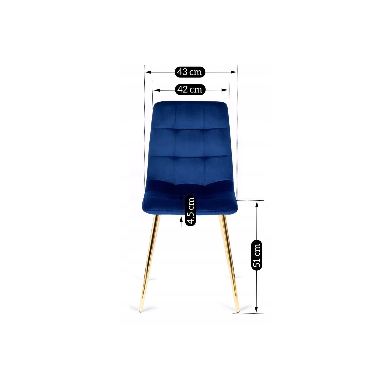 Elite YORK Navy Blue Velvet Chair – A Statement of Modern Luxury