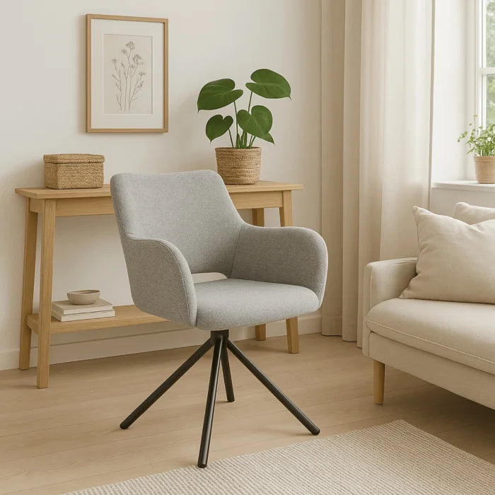 Elite FLAV Grey Modern Upholstered Chair