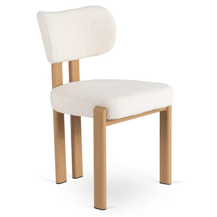 Elite GRENADA Polsterstuhl Eiche/Cremefarbener Bouclé Modern