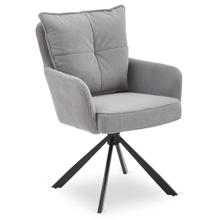 Elite CITY Modern swivel chair in grey corduroy