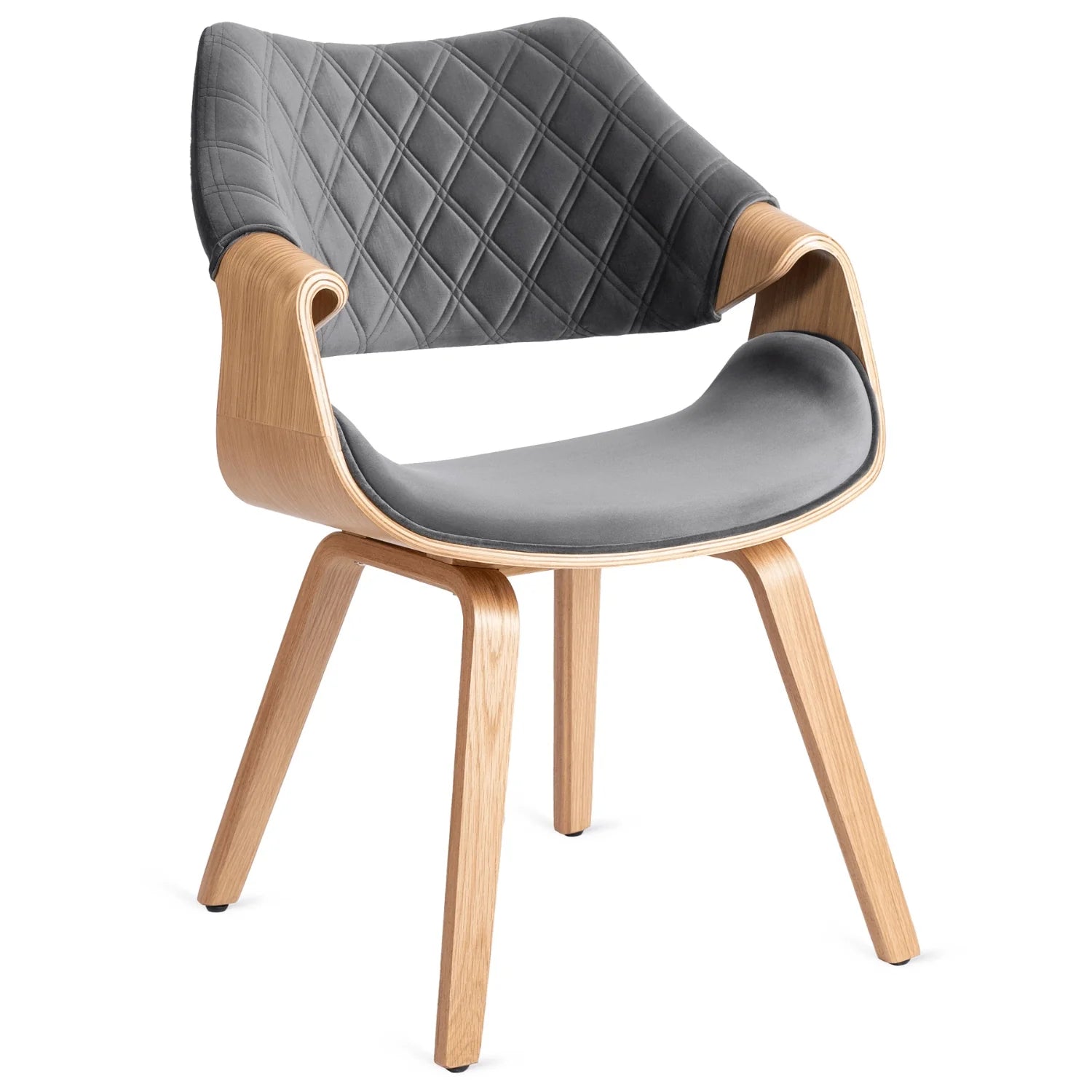 Elite LUISE Gray Velvet Chair – A Stylish Blend of Comfort and Elegance