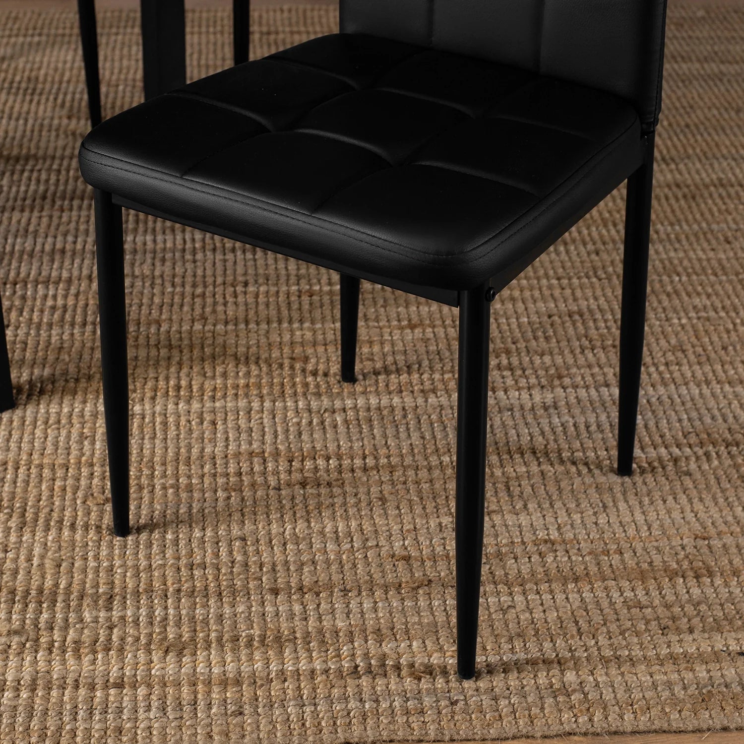 Elite TEX 2 Black Eco-Leather Chair – Sleek & Timeless Elegance