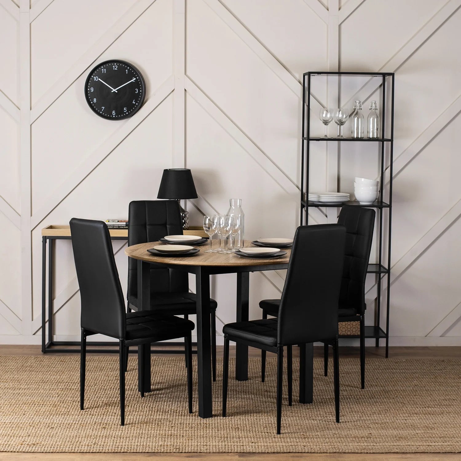 Elite TEX 2 Black Eco-Leather Chair – Sleek & Timeless Elegance