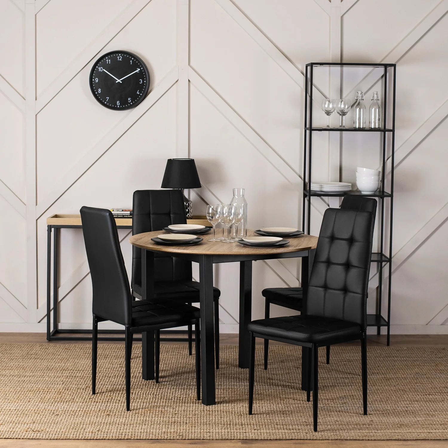 Elite TEX 2 Black Eco-Leather Chair – Sleek & Timeless Elegance