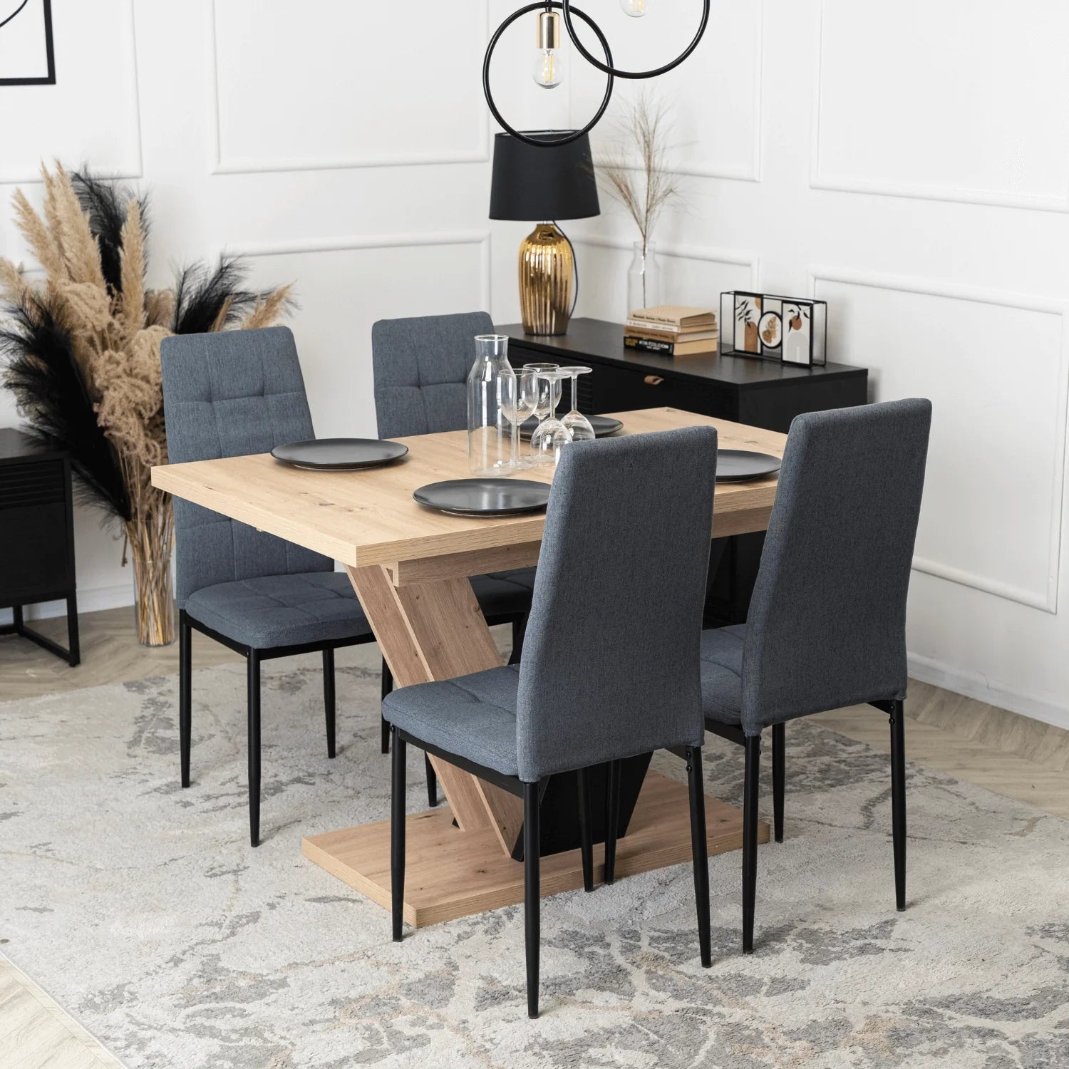 Elite TEX Dark Grey Fabric Chair – Comfort Meets Contemporary Design