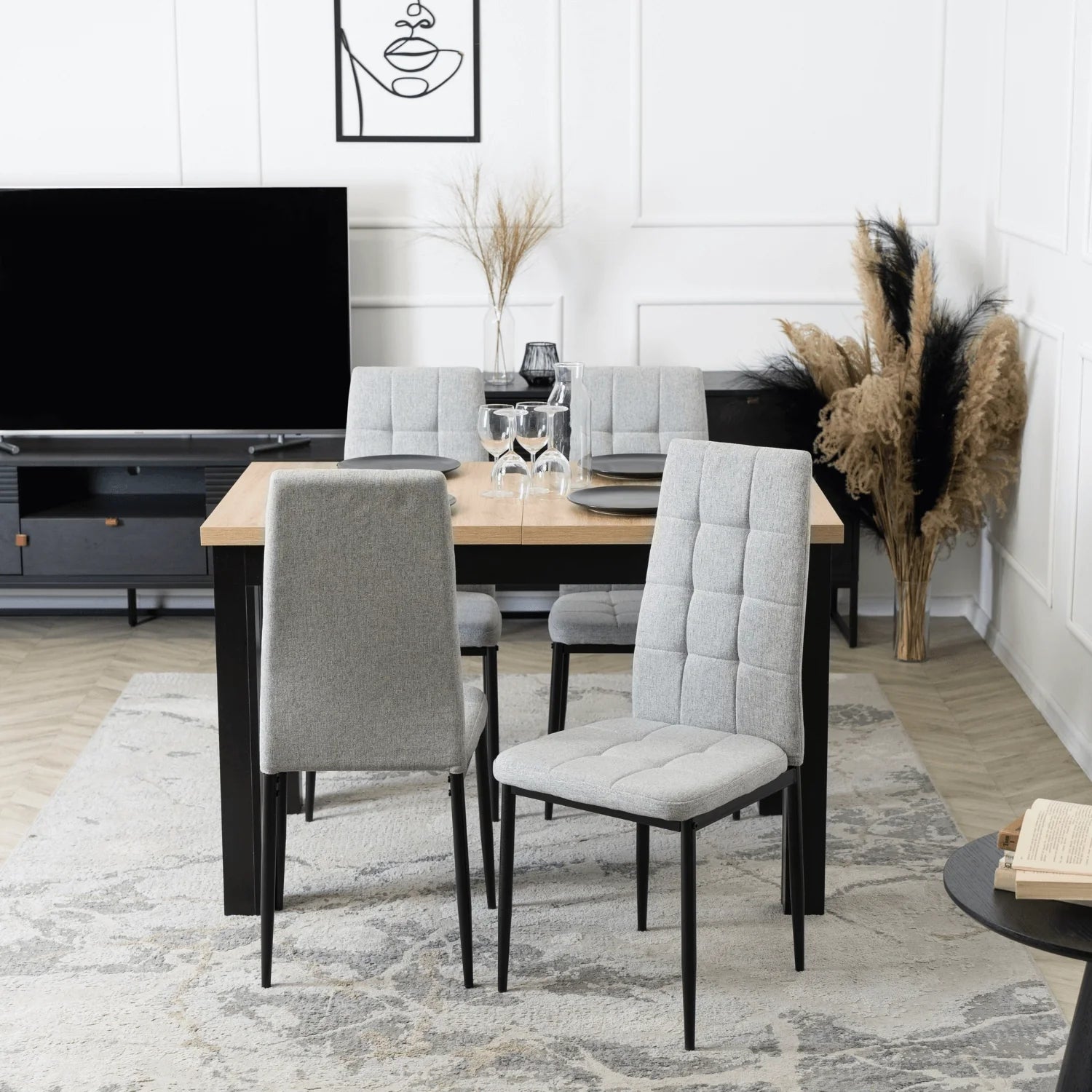 Elite TEX Light Grey Fabric Chair – Stylish & Versatile Comfort