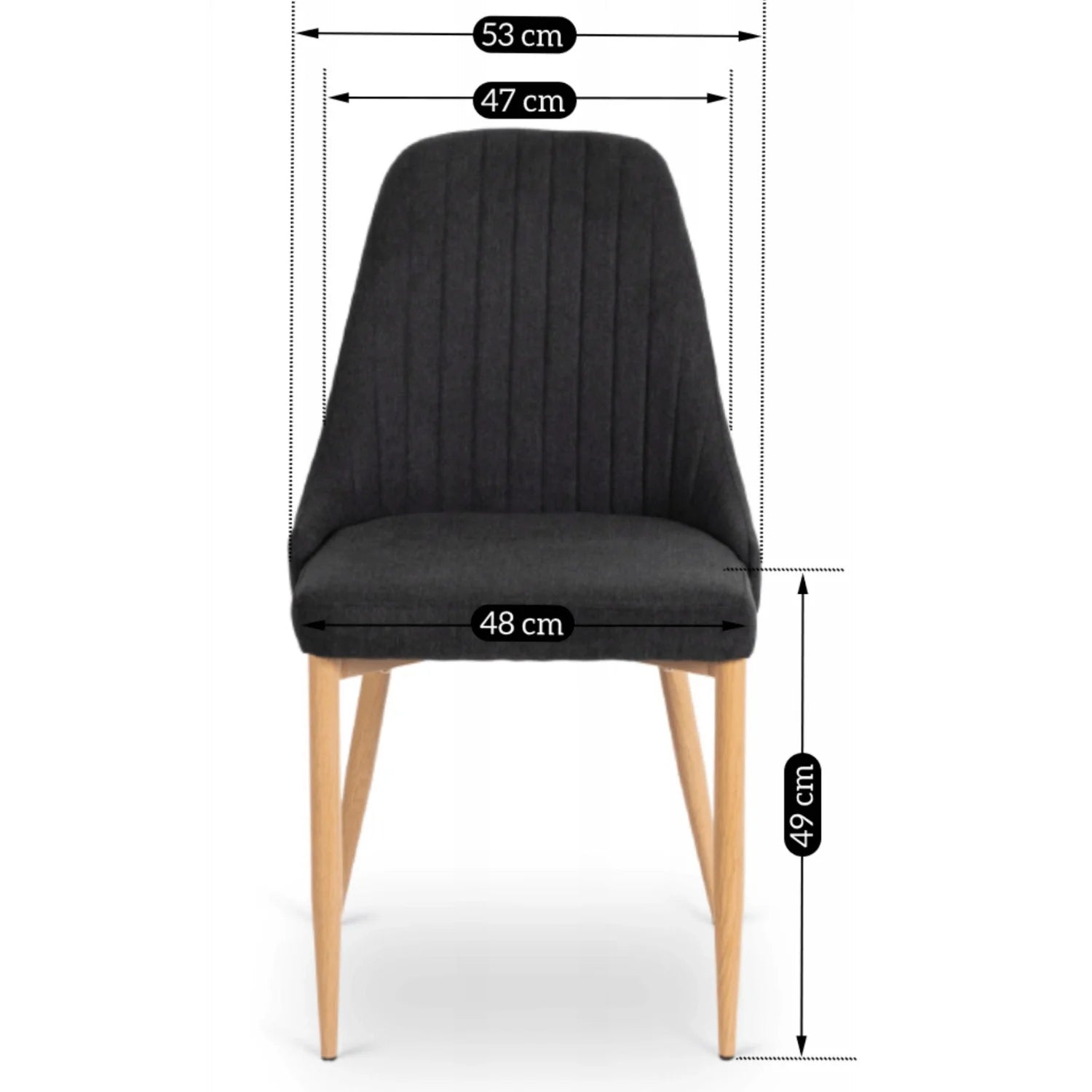 Elite TORINO Stuhl aus schwarzem Stoff – Eine stilvolle und bequeme Sitzgelegenheit