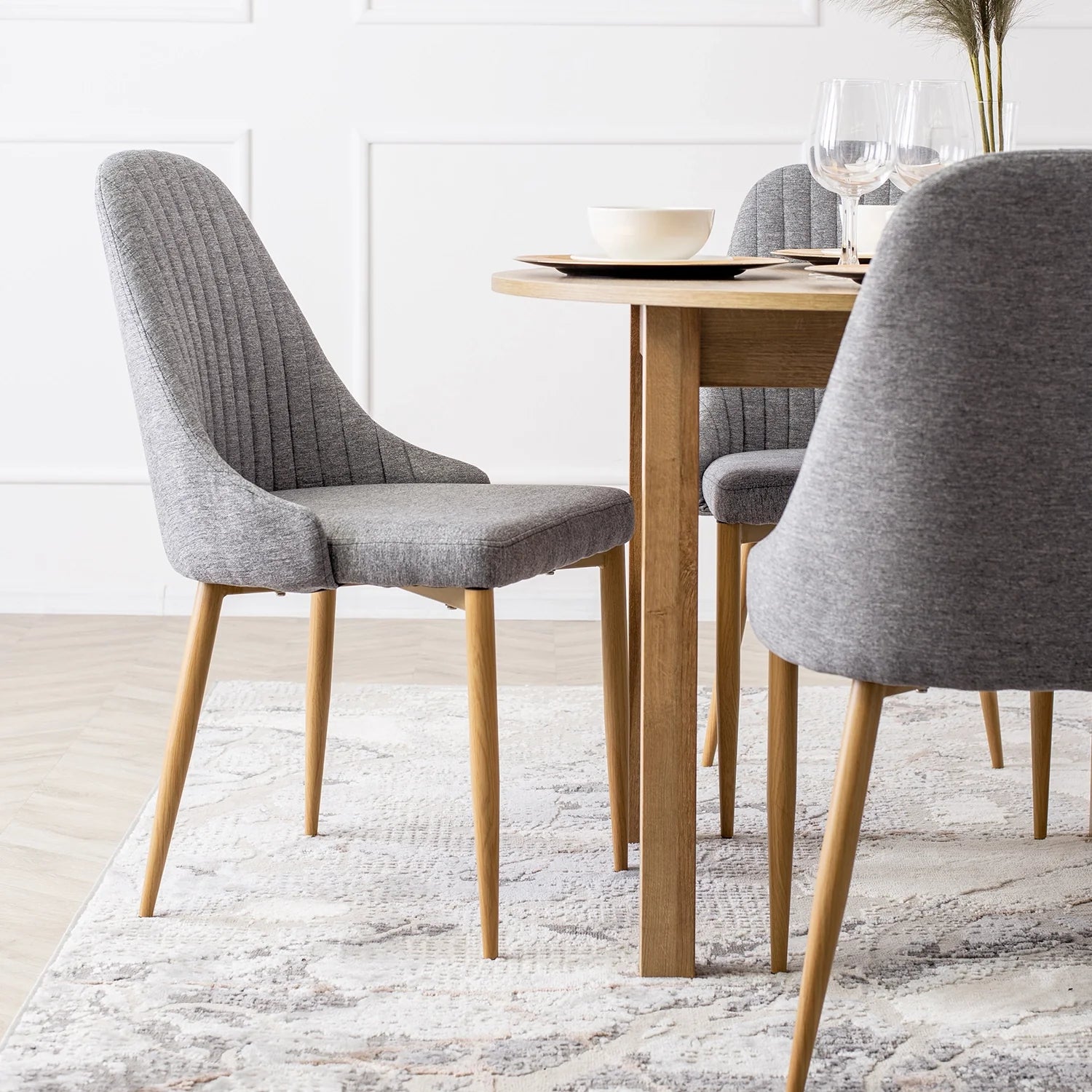 Elite TORINO Grey Fabric Chair – A Timeless Blend of Comfort & Style
