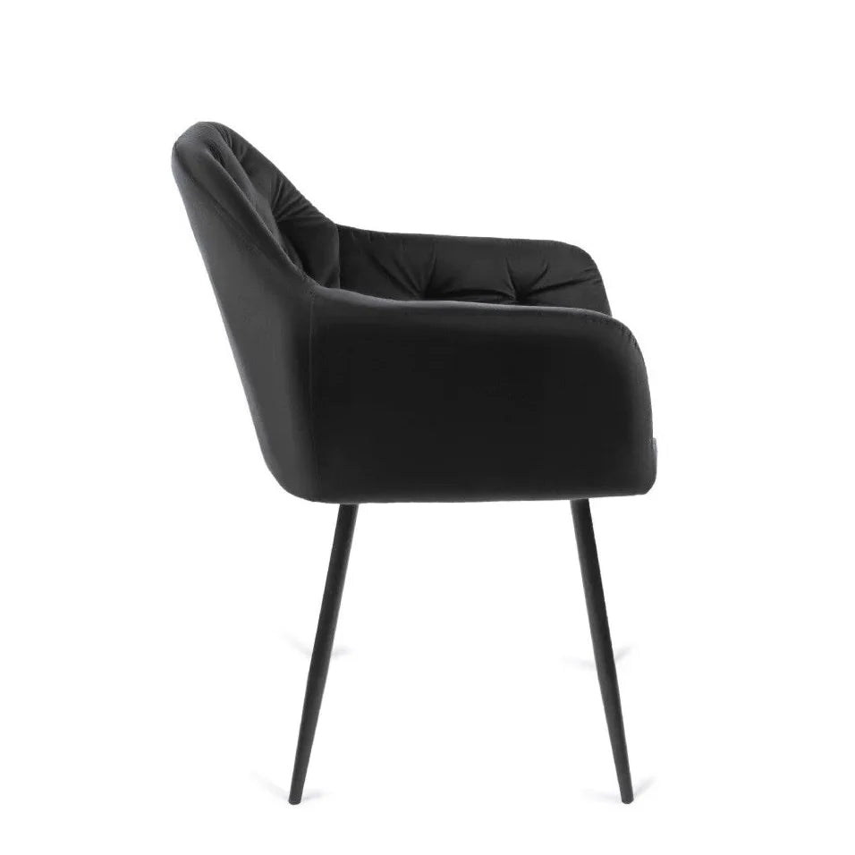 Elite VIKI Black Velvet Chair – Modern Elegance & Supreme Comfort