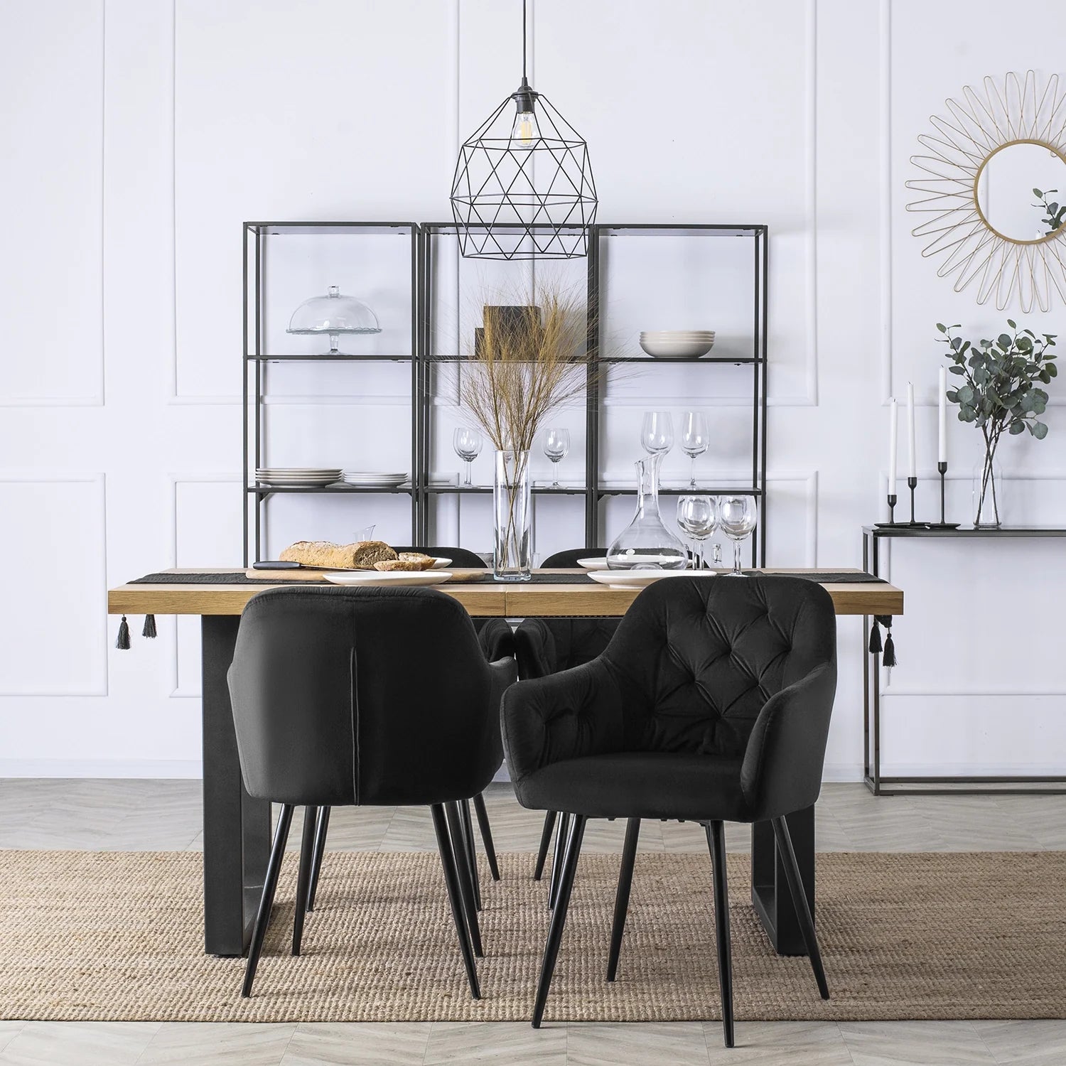 Elite VIKI Black Velvet Chair – Modern Elegance & Supreme Comfort