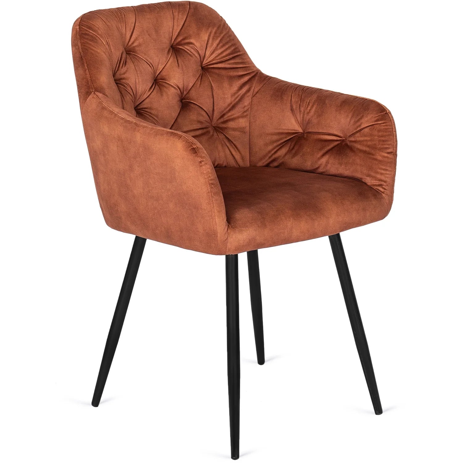 Elite VIKI Rust Velvet Chair – A Statement of Warmth & Sophistication