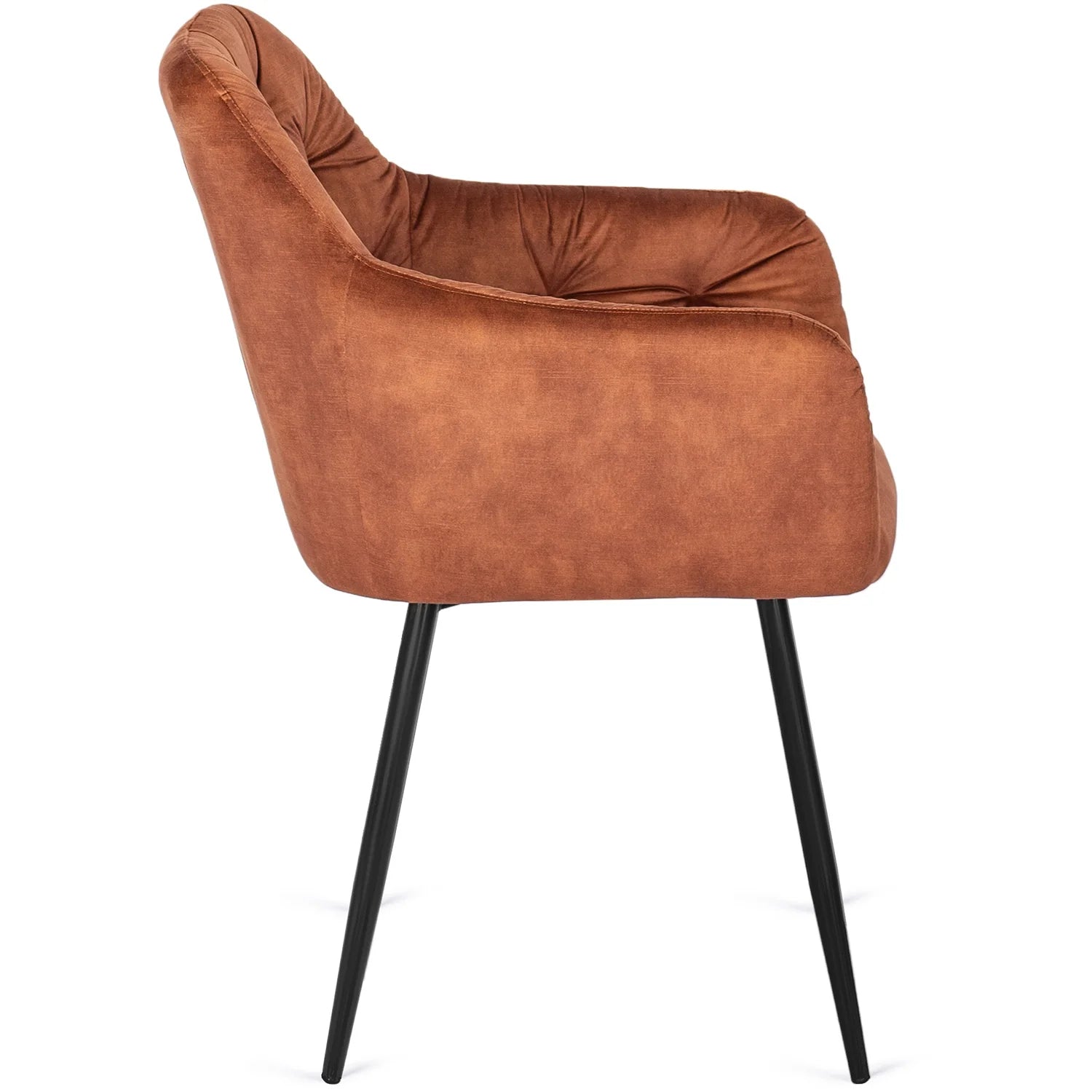 Elite VIKI Rust Velvet Chair – Ein Statement für Wärme und Eleganz