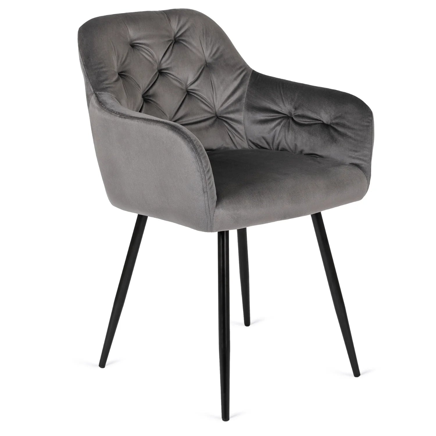Elite VIKI Grey Velvet Chair – A Blend of Elegance & Comfort
