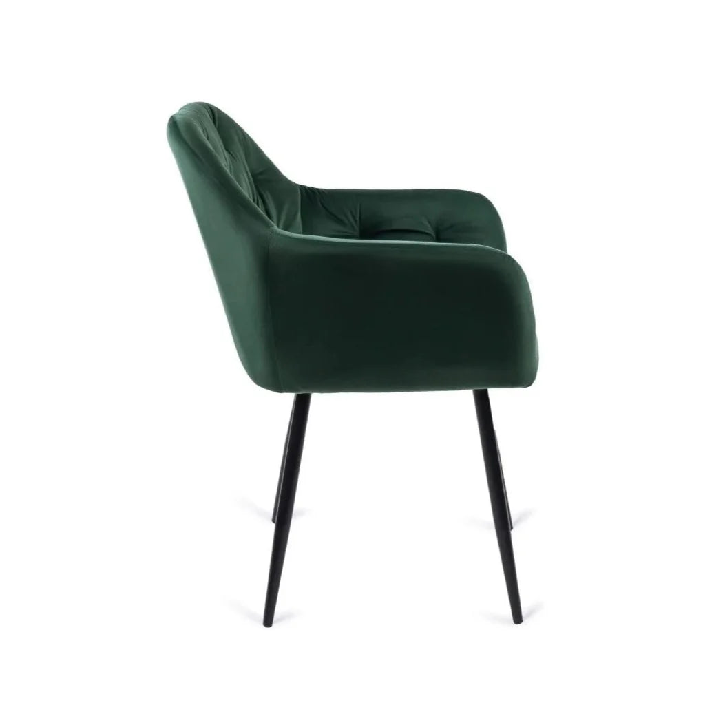 Elite VIKI Green Velvet Chair – Elegant & Cozy Seating
