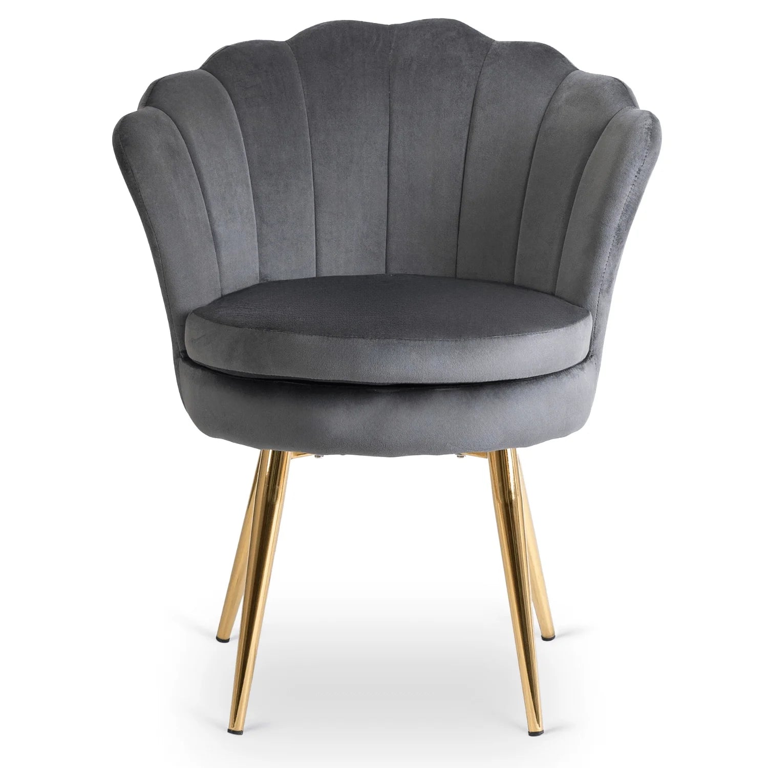 Elite VIOLA Chair – Luxurious Grey Velvet with Gold Legs