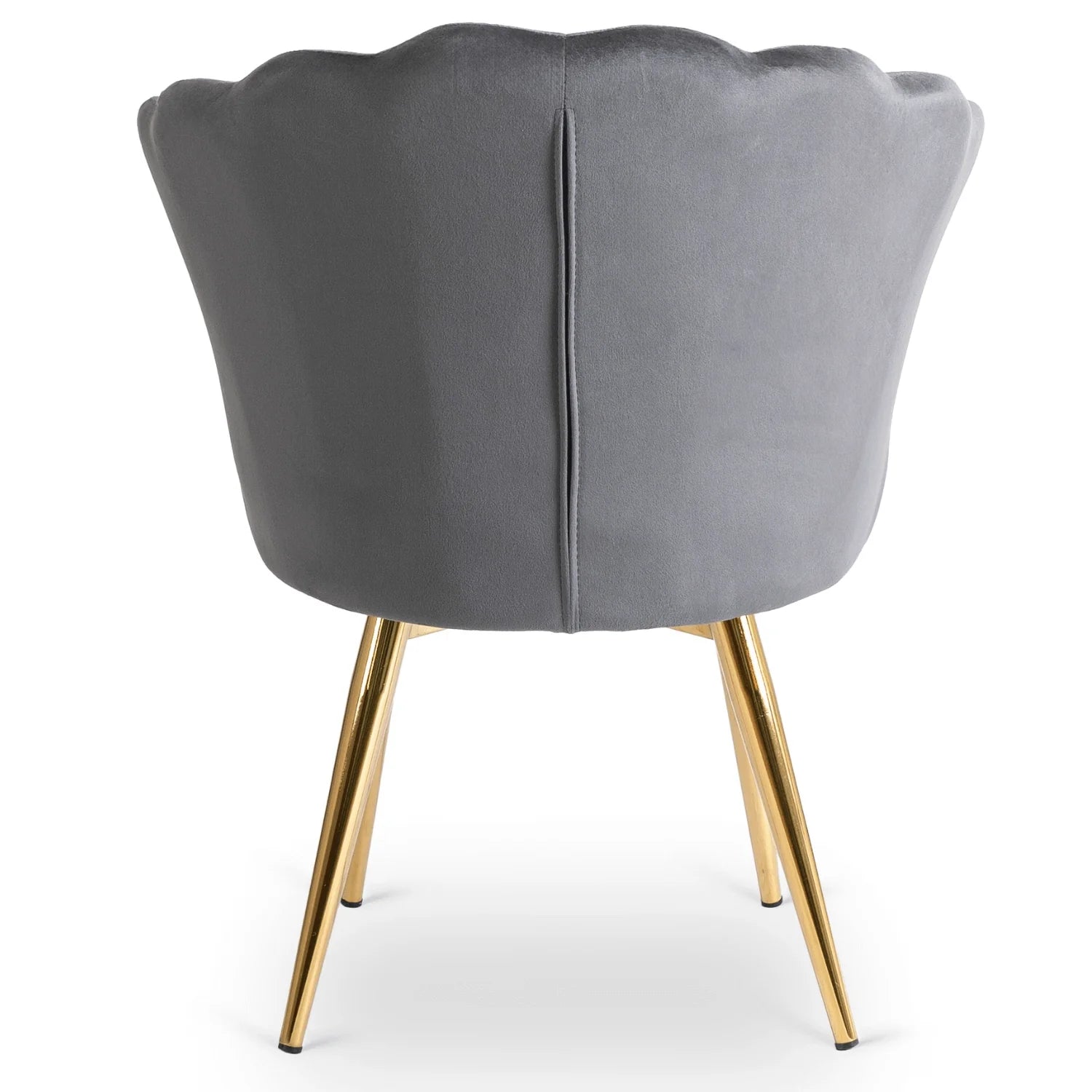 Elite VIOLA Chair – Luxurious Grey Velvet with Gold Legs