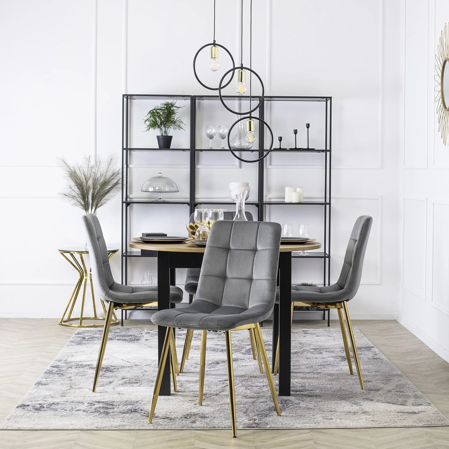 Elite YORK Grey Velvet Chair – A Touch of Glamour & Comfort