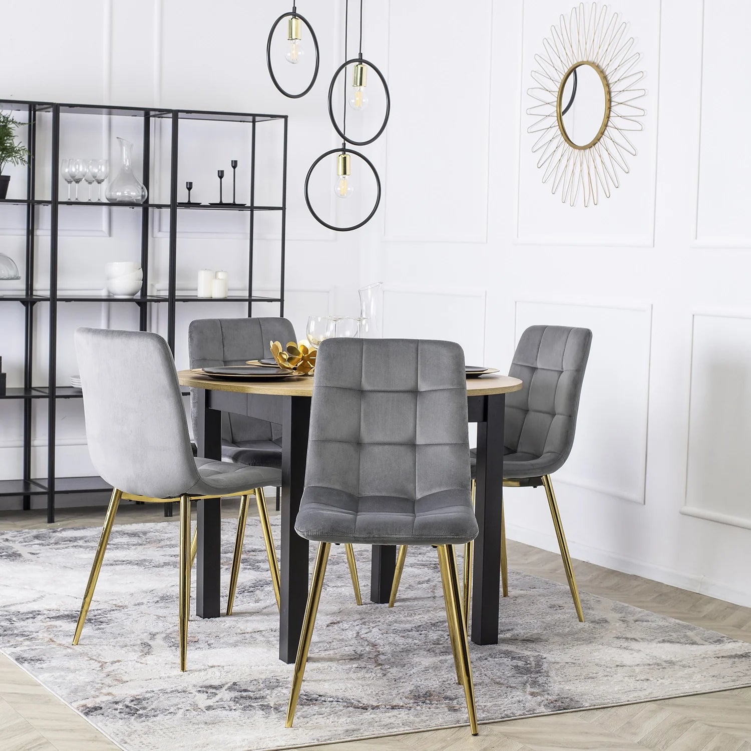 Elite YORK Grey Velvet Chair – A Touch of Glamour & Comfort