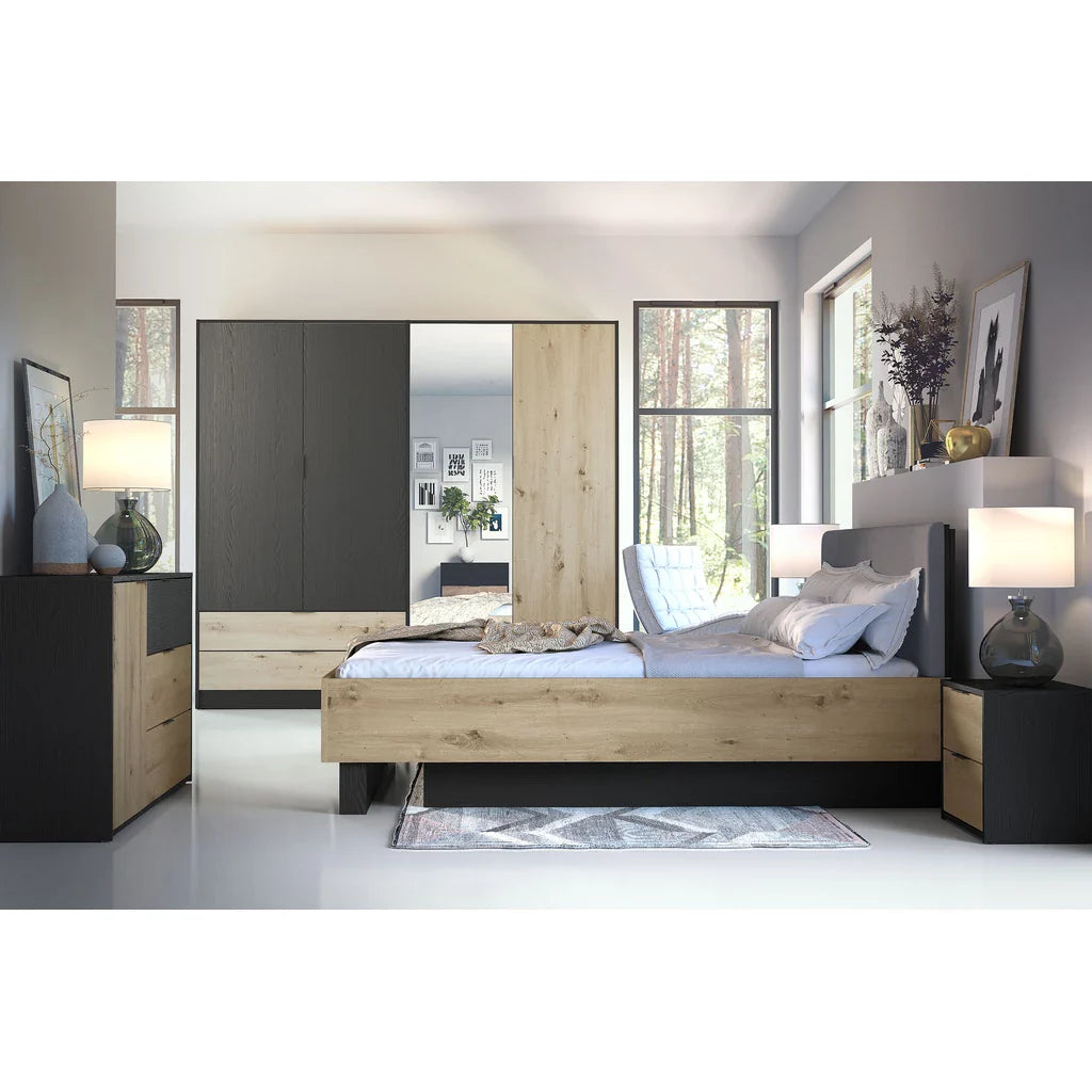 MO Upsala Bedroom Set – 180x200 cm Bed with Storage